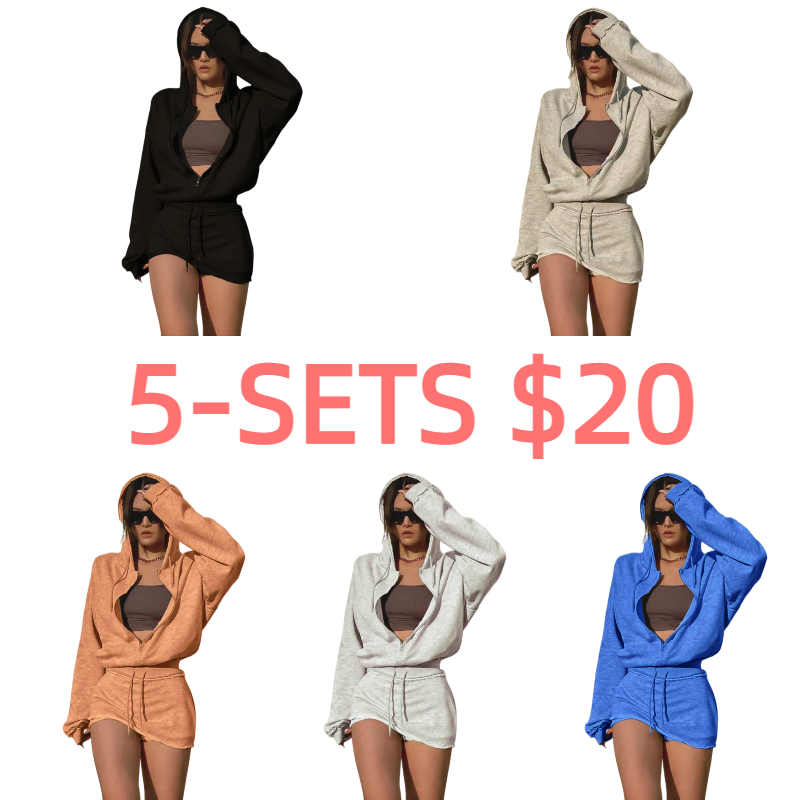 Women's Two-Piece Hooded Sweatshirt Set
