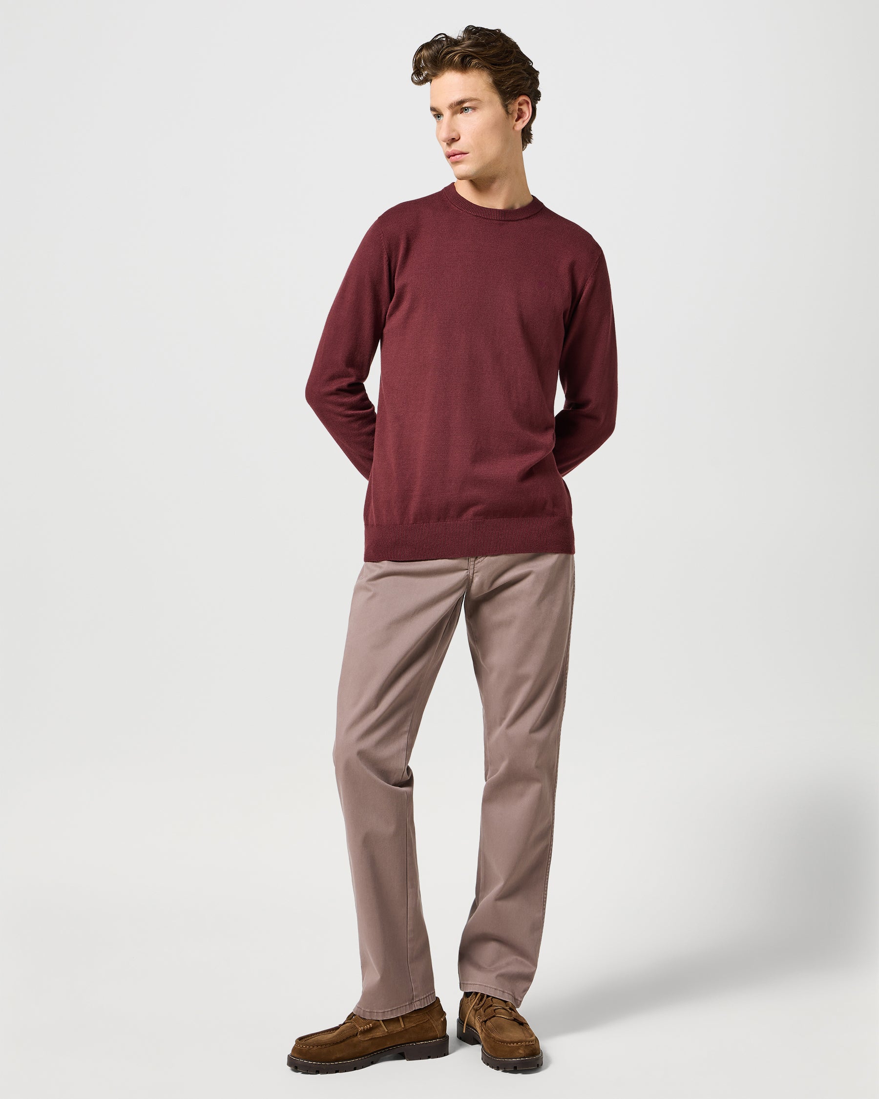 Texas Stretch Authentic Straight Mens Cotton Satin Trousers - Iron