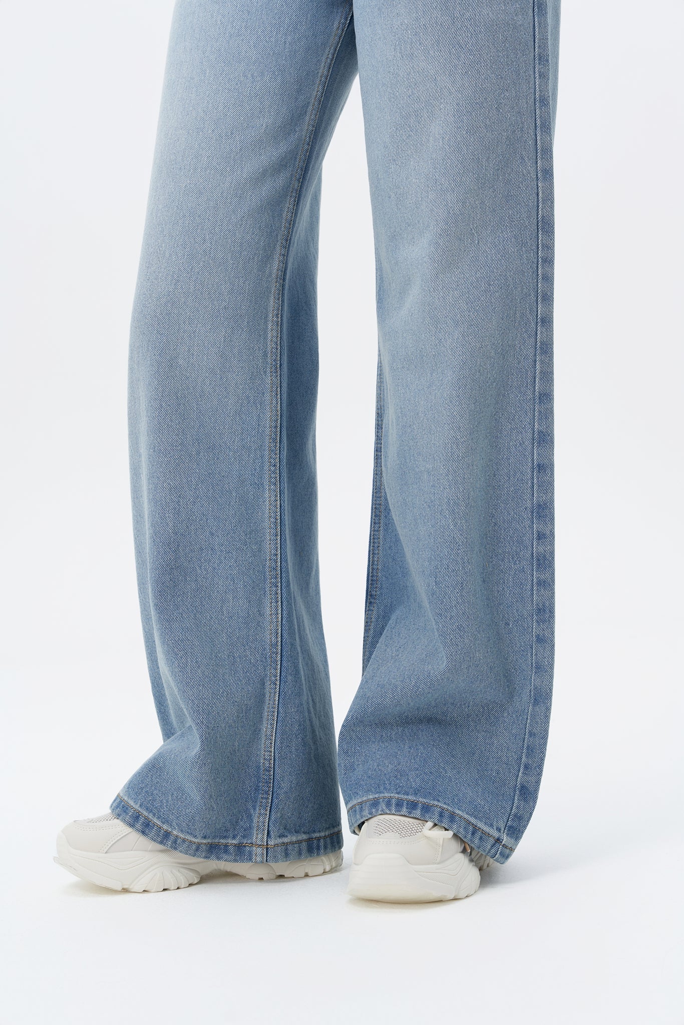 Bling Bleach Wide Leg Jeans