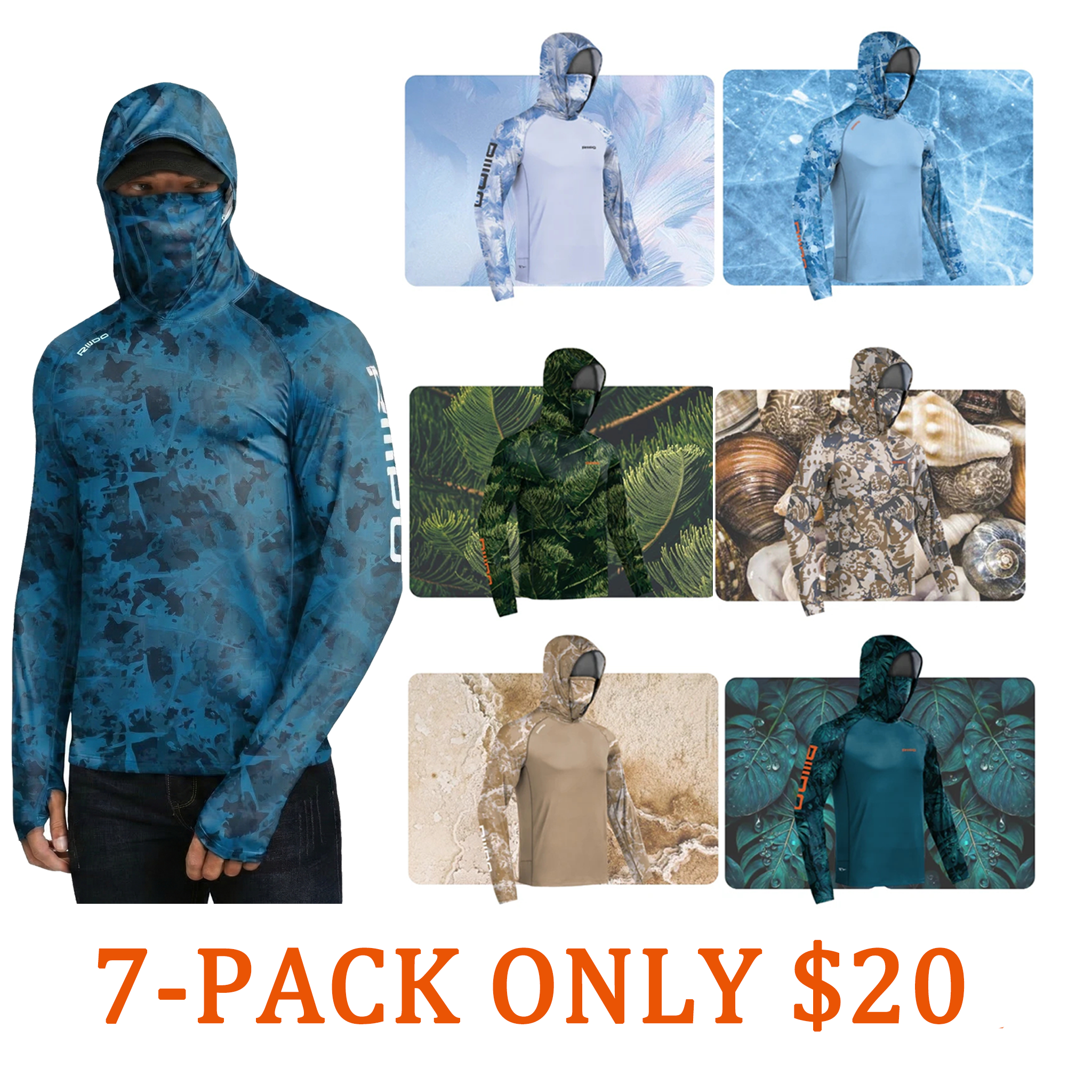 Men's UPF 100+ Performance Cooling Hoodie with Gaiter