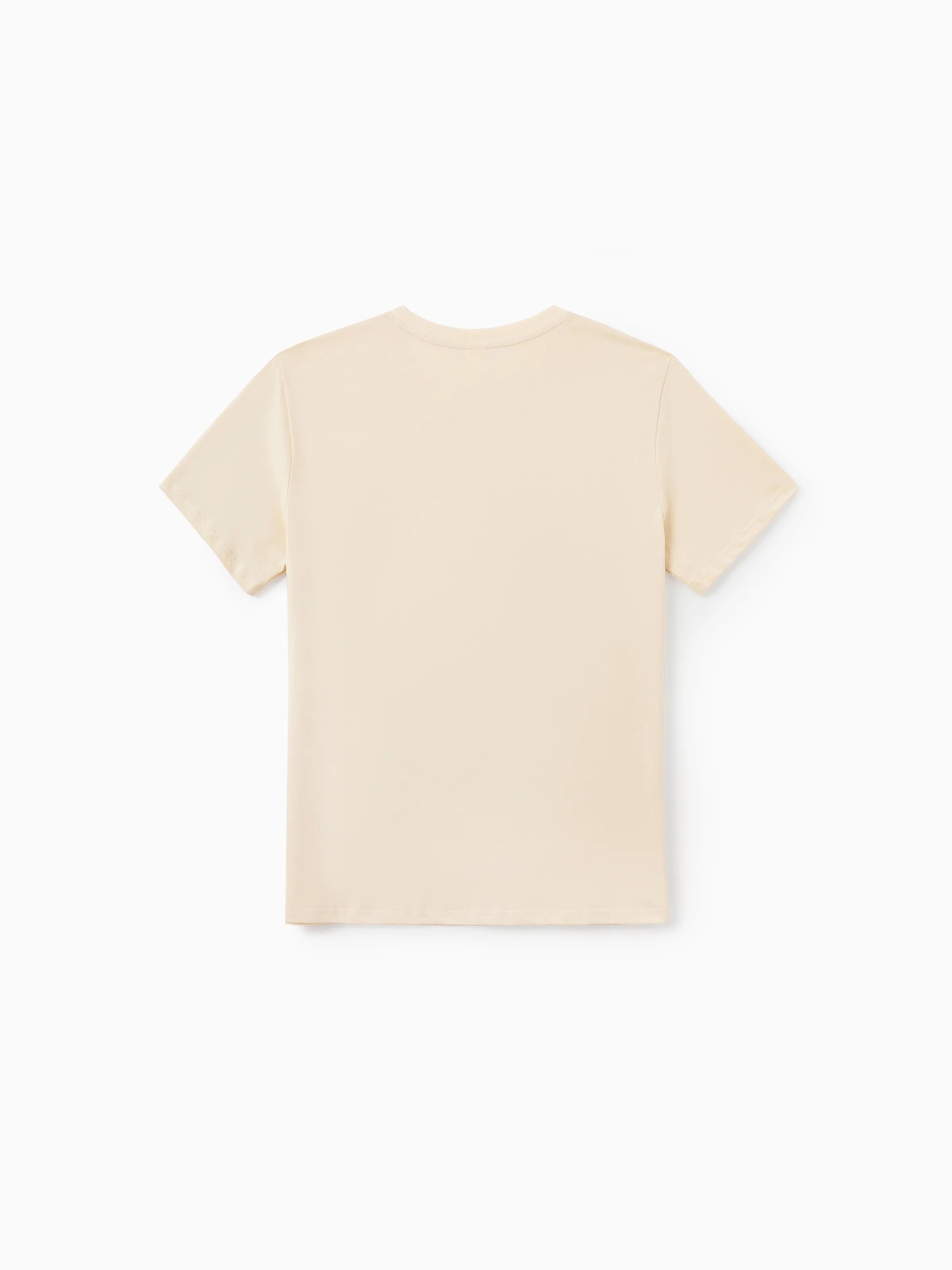 Family Matching Outfits Set Colorblock Sleeveless Strappy Dress or Short-sleeve T-shirt Multi-color