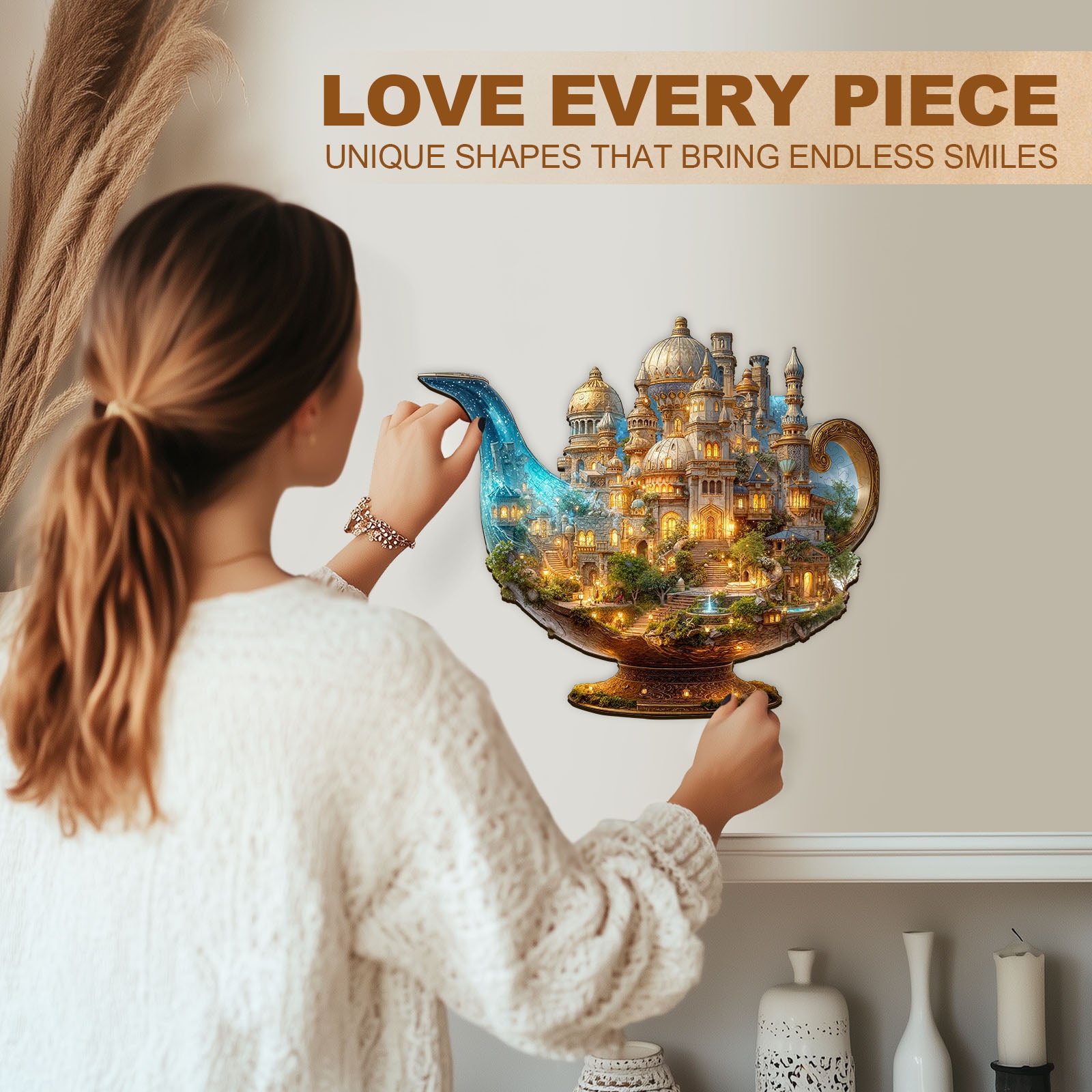 Magic Lamp World Wooden Jigsaw Puzzle