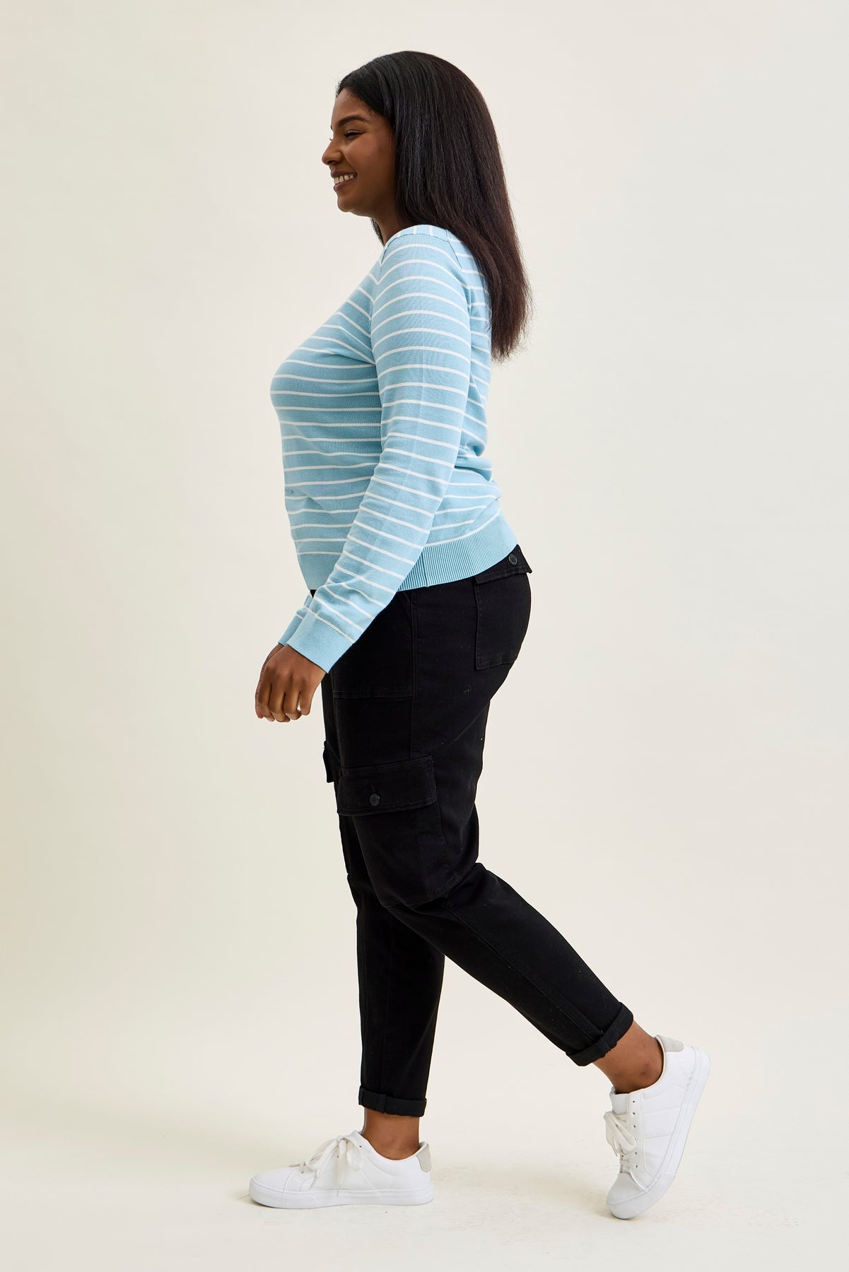 Celeste High Rise Cuffed Cargo Joggers - PLUS