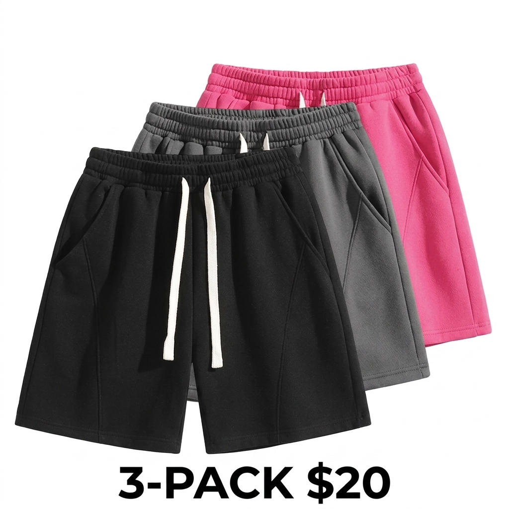 Men's Lightweight Breathable Shorts – Pocket & Drawstring Waist for Gym & Casual