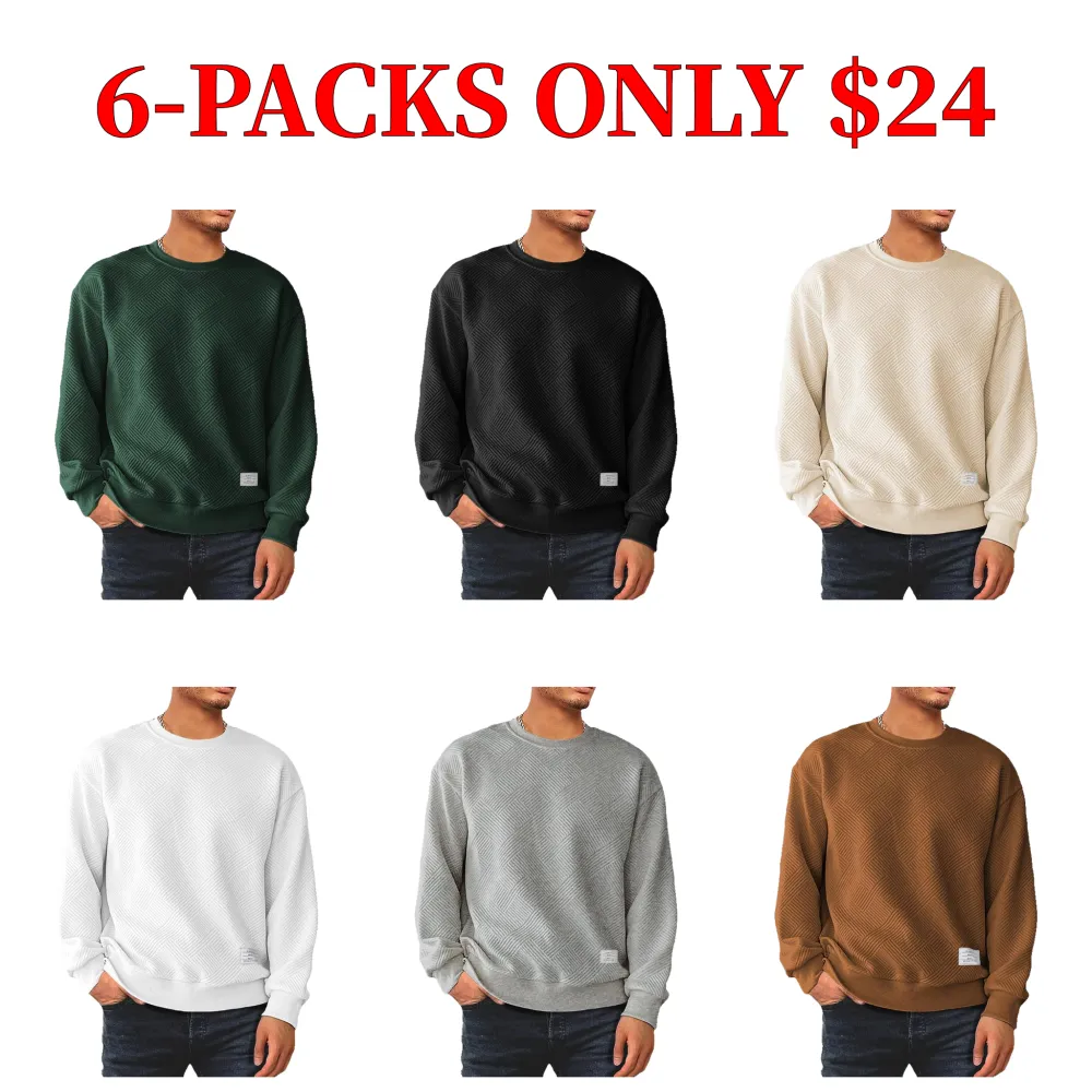 Men's slim-fit solid color half-zip sweatshirt, casual long-sleeved pullover