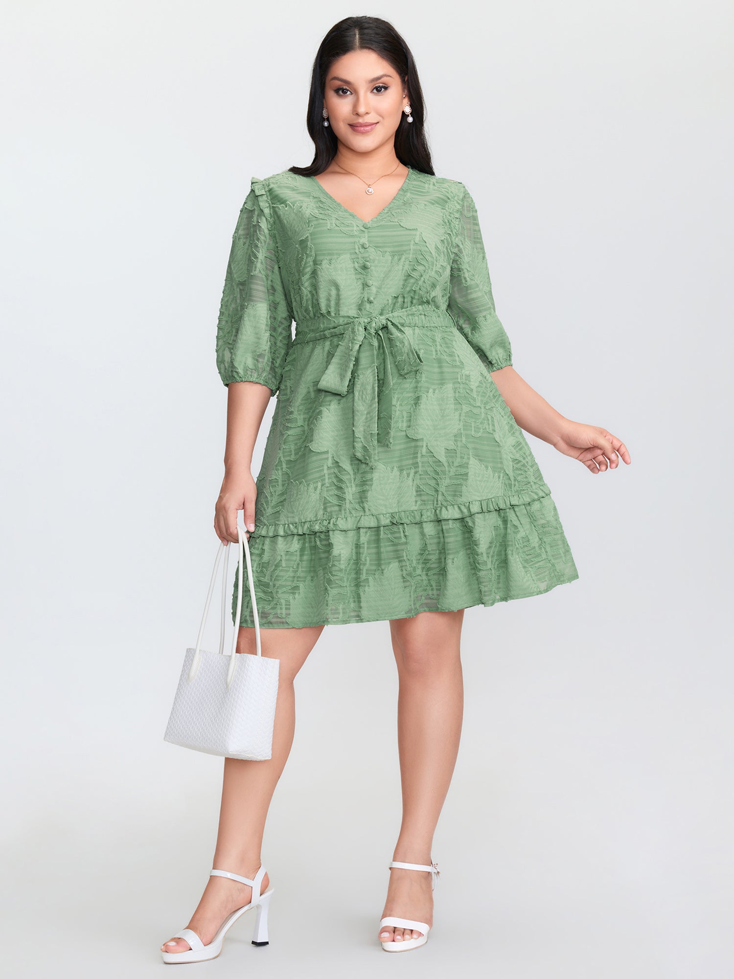 Floral Print Waist-Tie Ruffled Mini Dress