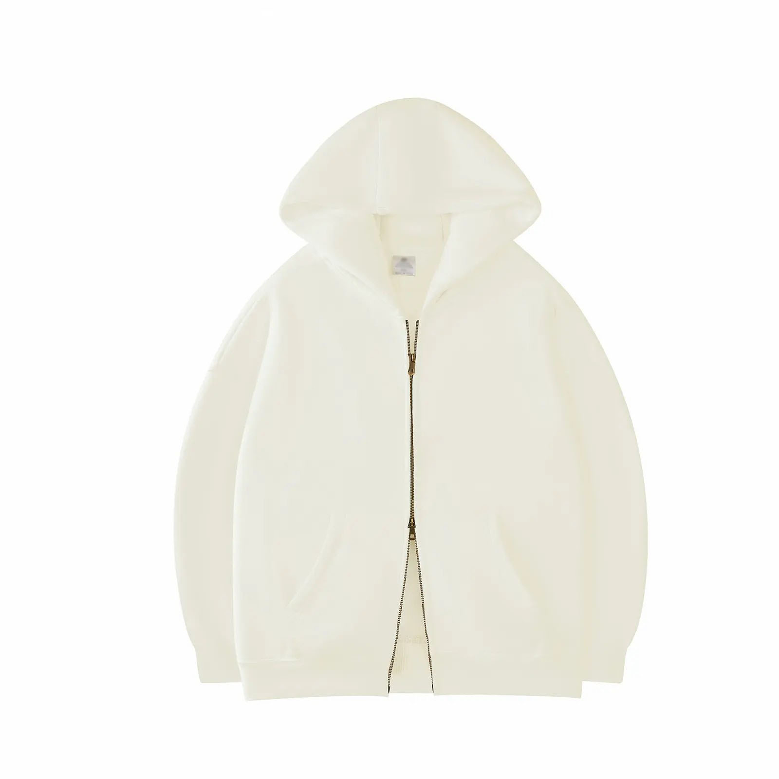 Unisex Acid Wash Oversized Zip-Up Hoodie – Heavyweight Fleece Cotton Sweatshirt