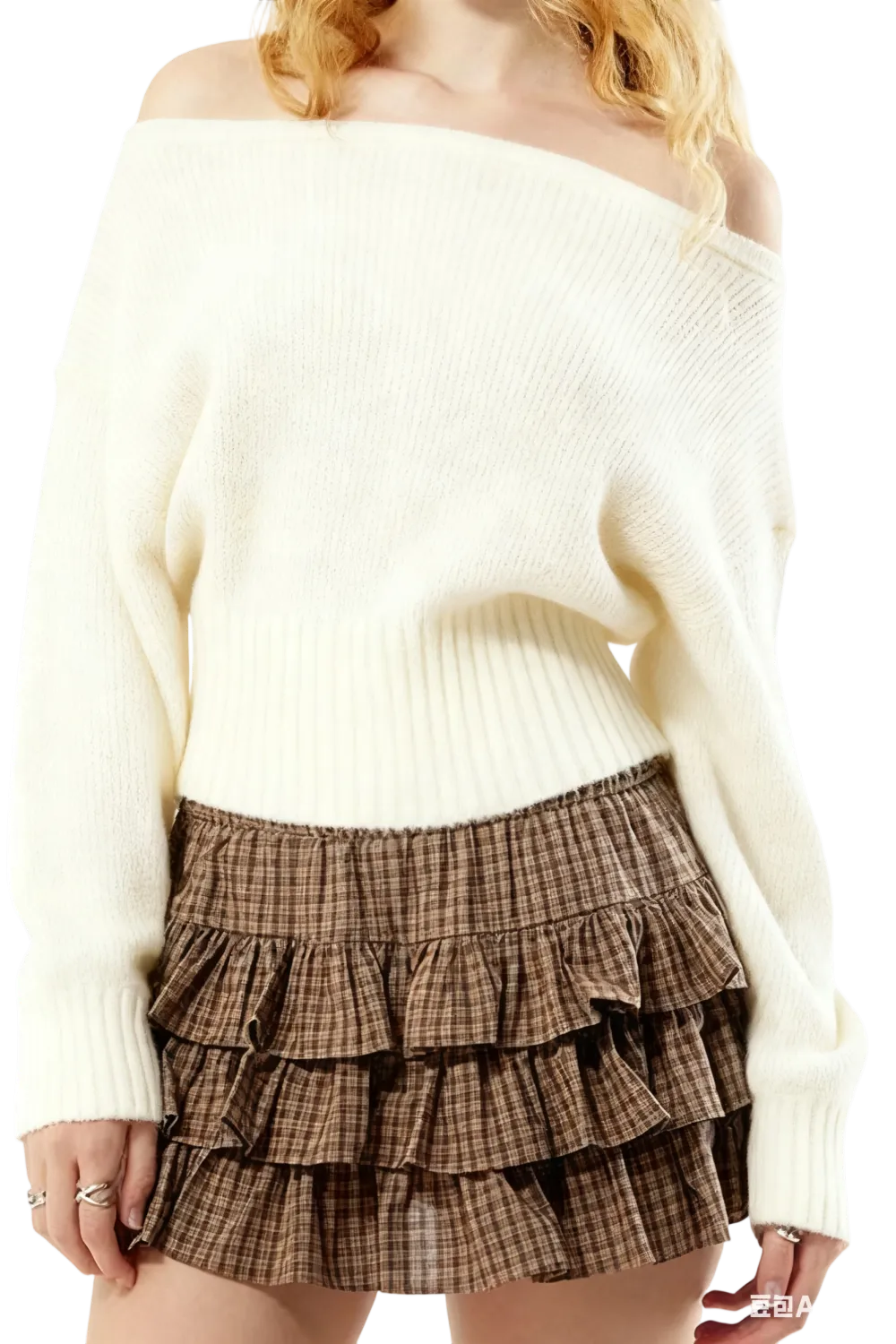 Women's Ribbed Off-The-Shoulder Sweater