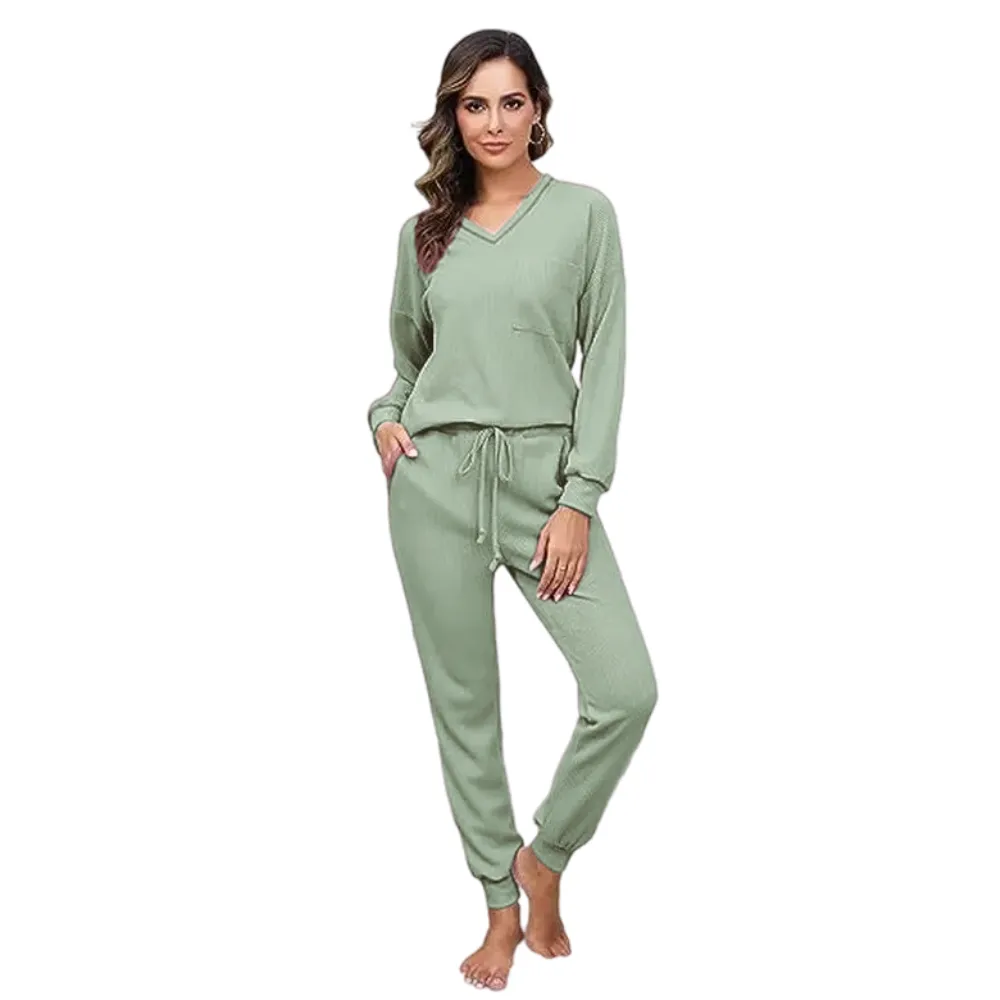 Womens Two Piece  Long Sleeve Pullover Tops