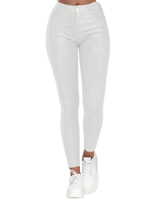 Women's Street Style Solid Color High Waist Skinny Pants