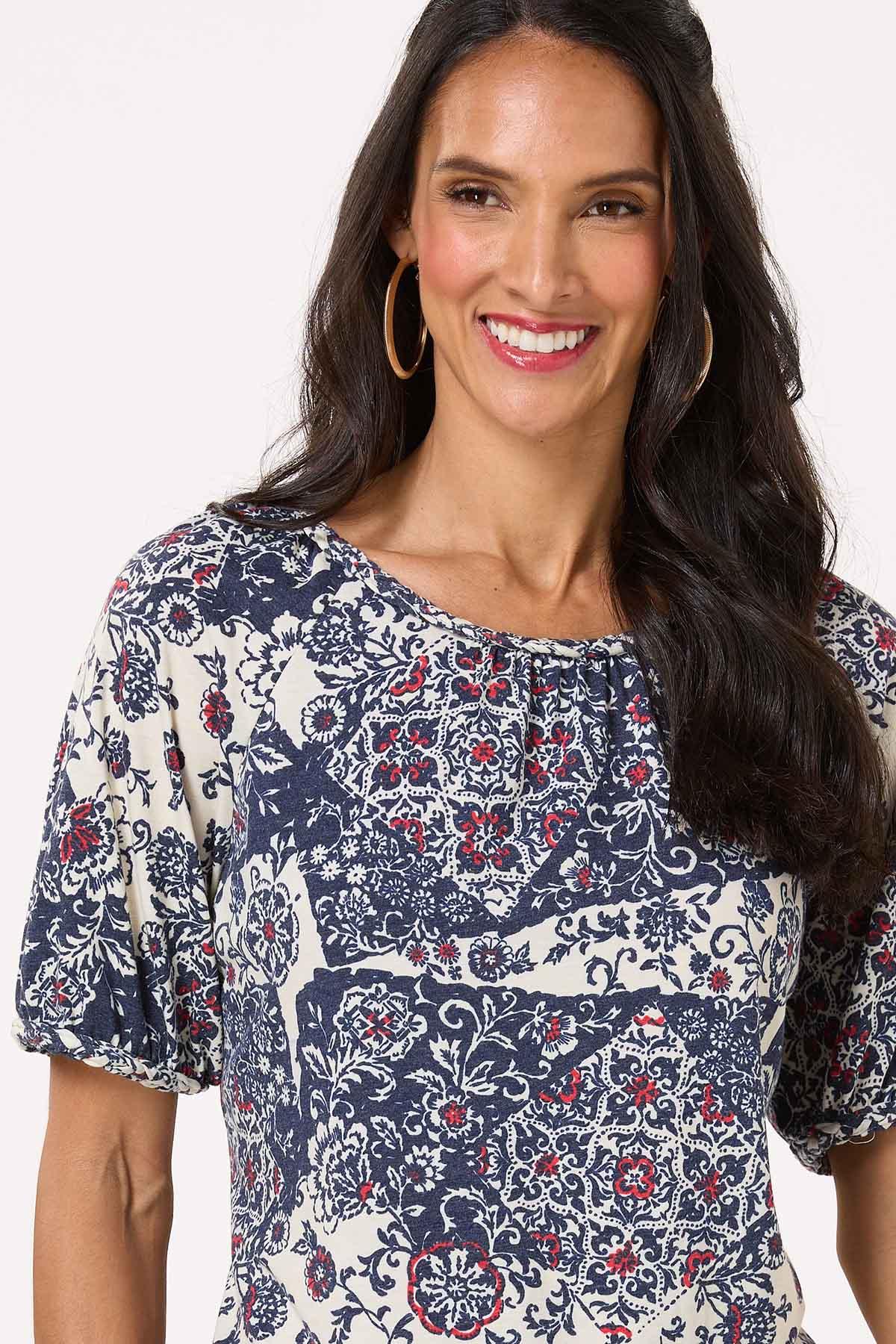 Braid Trim Patchwork Top