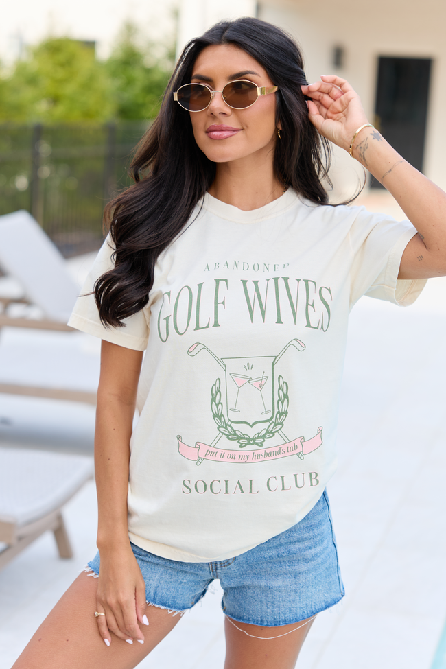 Golf Wives Social Club Ivory Graphic Tee