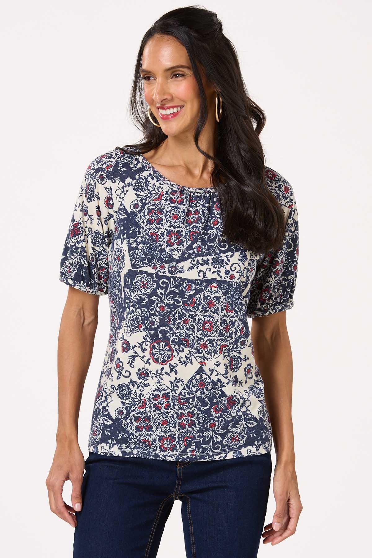 Braid Trim Patchwork Top