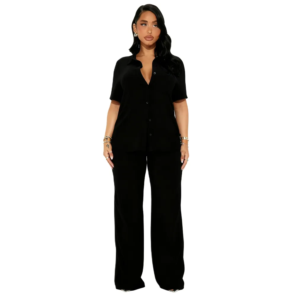 Women's Short Sleeve Pant Set
