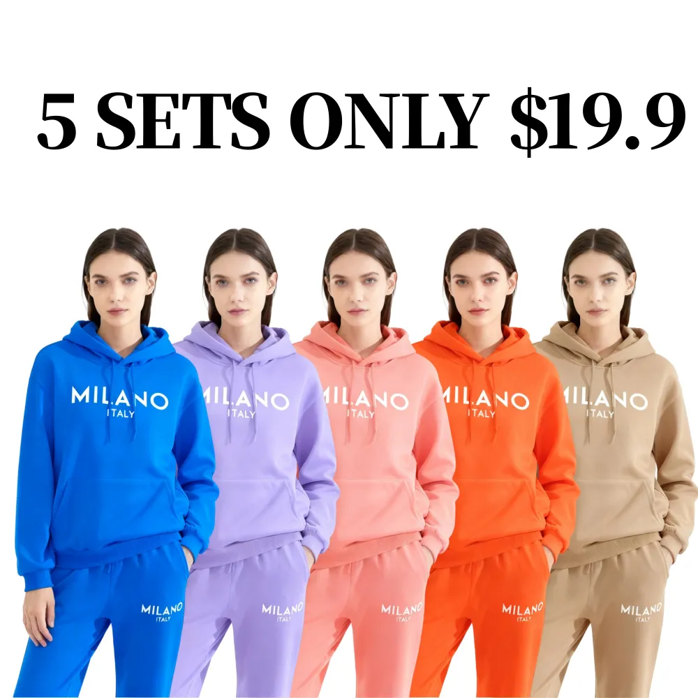 Wmen's Milano Printed Hoodie Set