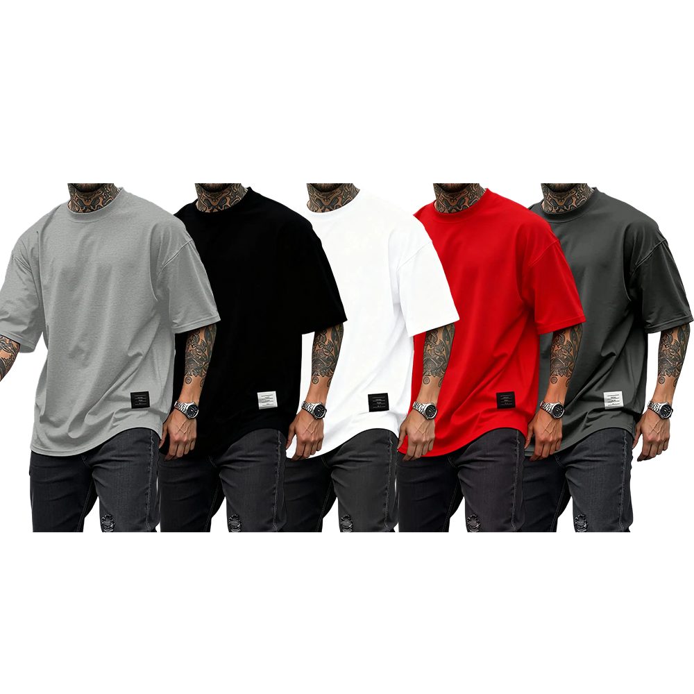 Men's Plus Size Round Neck Short Sleeve Shirt, Ultra Comfortable Everyday Wear, Casual Streetwear Oversized Style, Perfect for Daily Use