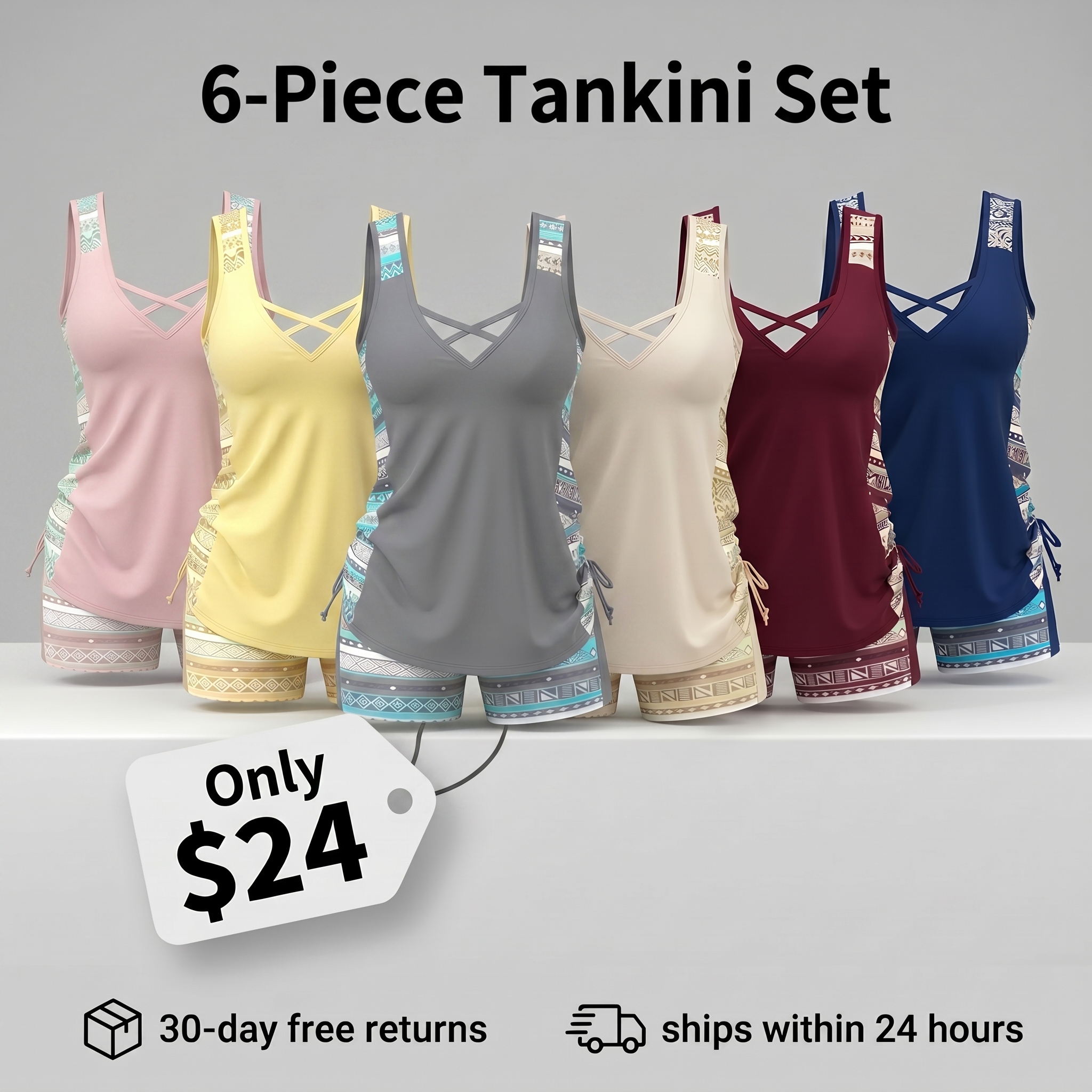 Women's Stylish Two-Piece Swimsuit Set