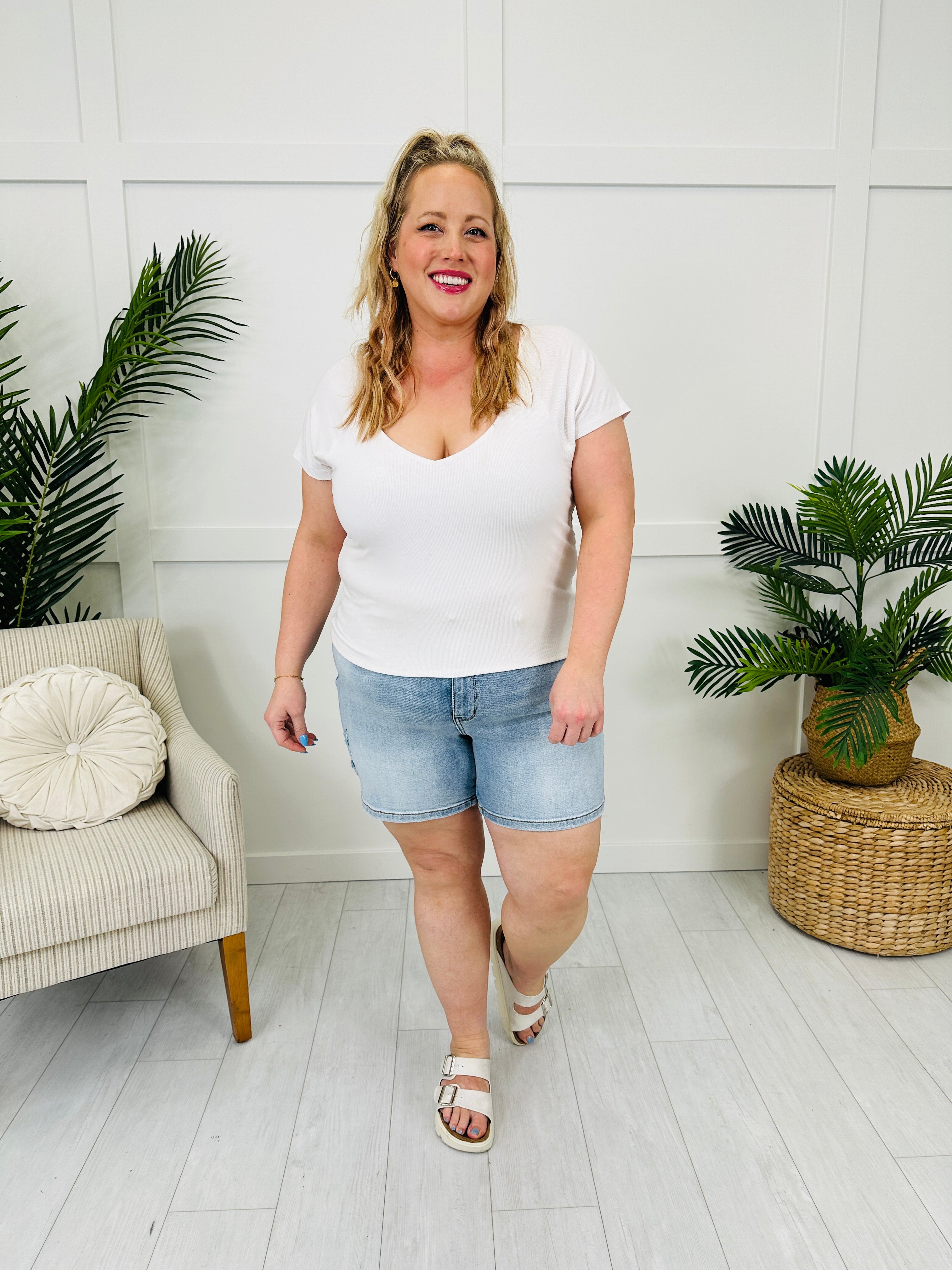 Judy Blue Retro Refresh Dad Shorts