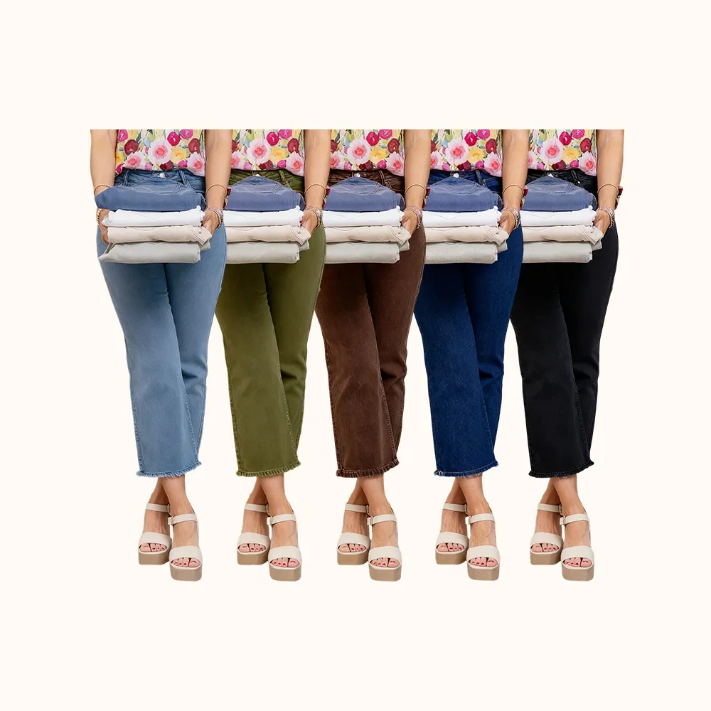 High Waisted Cropped Bootcut Pant