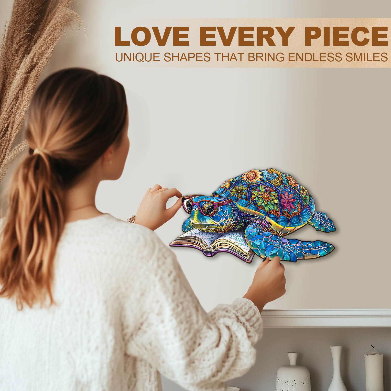 Reading The Ocean Wooden Jigsaw Puzzle