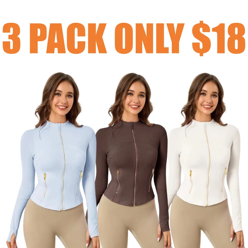 Women's Solid Color Zip Up Sports Pockets BBL Jacket