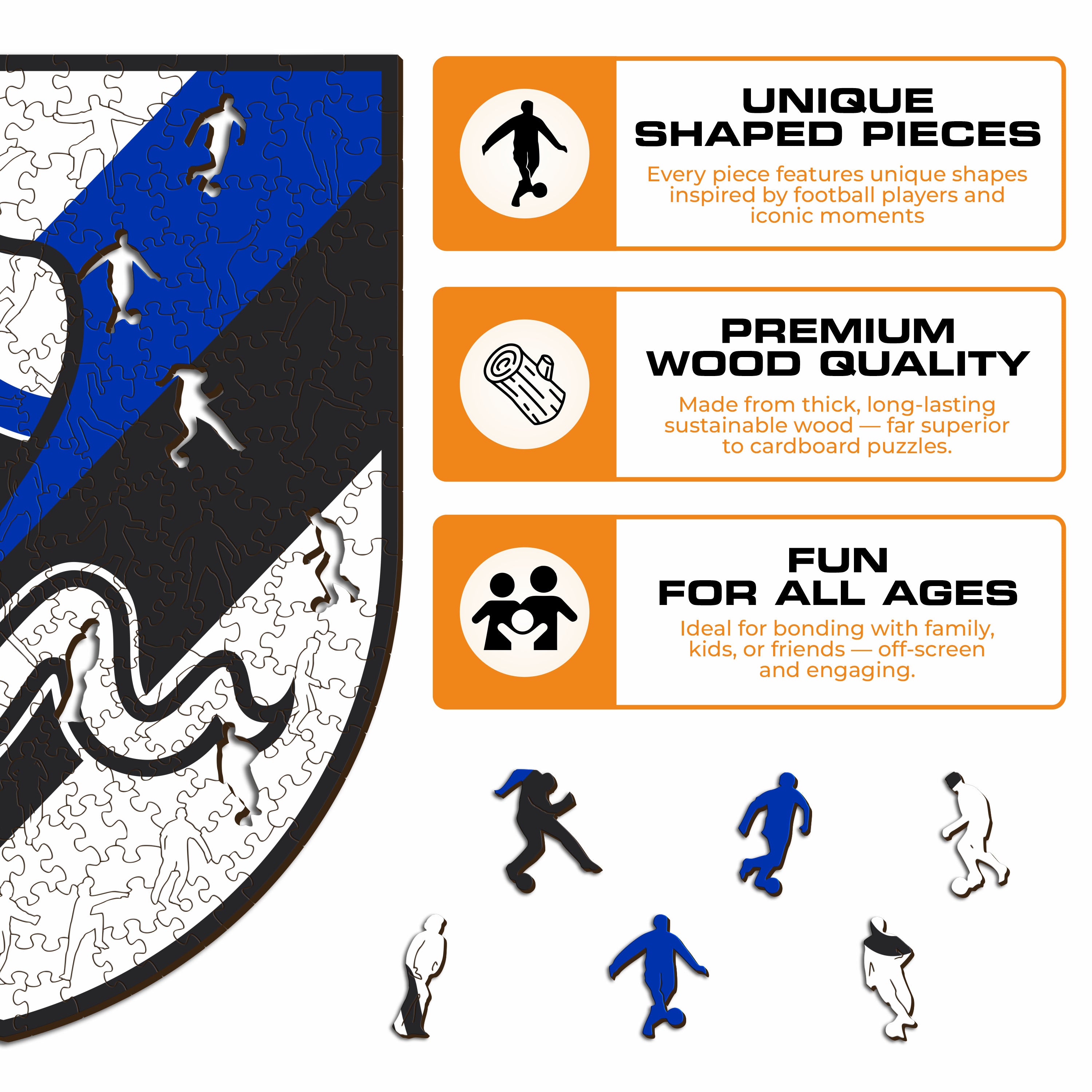 FC Inter® Retro Logo - Wooden Puzzle