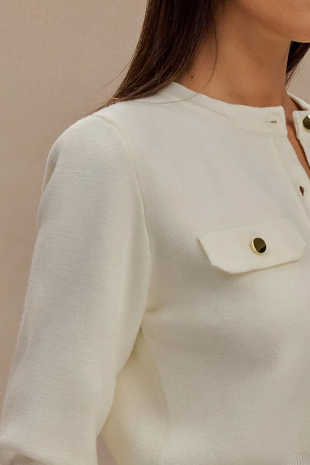 Casual Style Knit Long Sleeve Cardigan