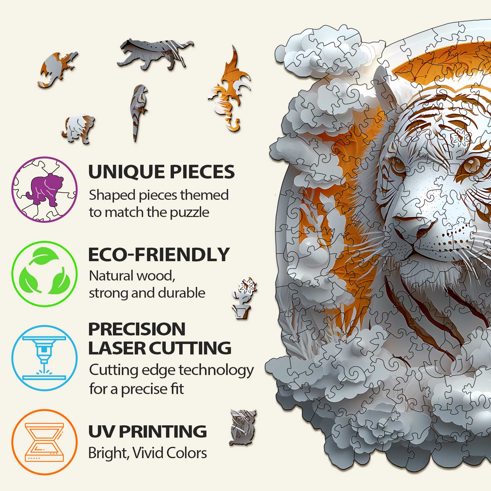 Paper Tiger Wooden Jigsaw Puzzle