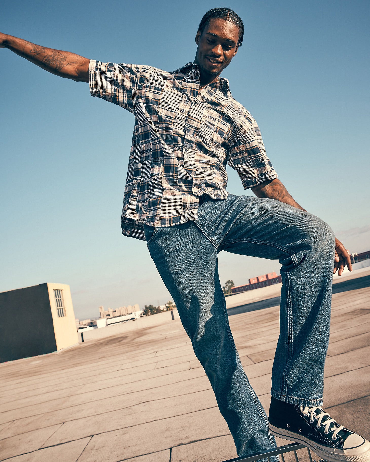 Frontier Relaxed Straight Mens Jeans - Seeing Double