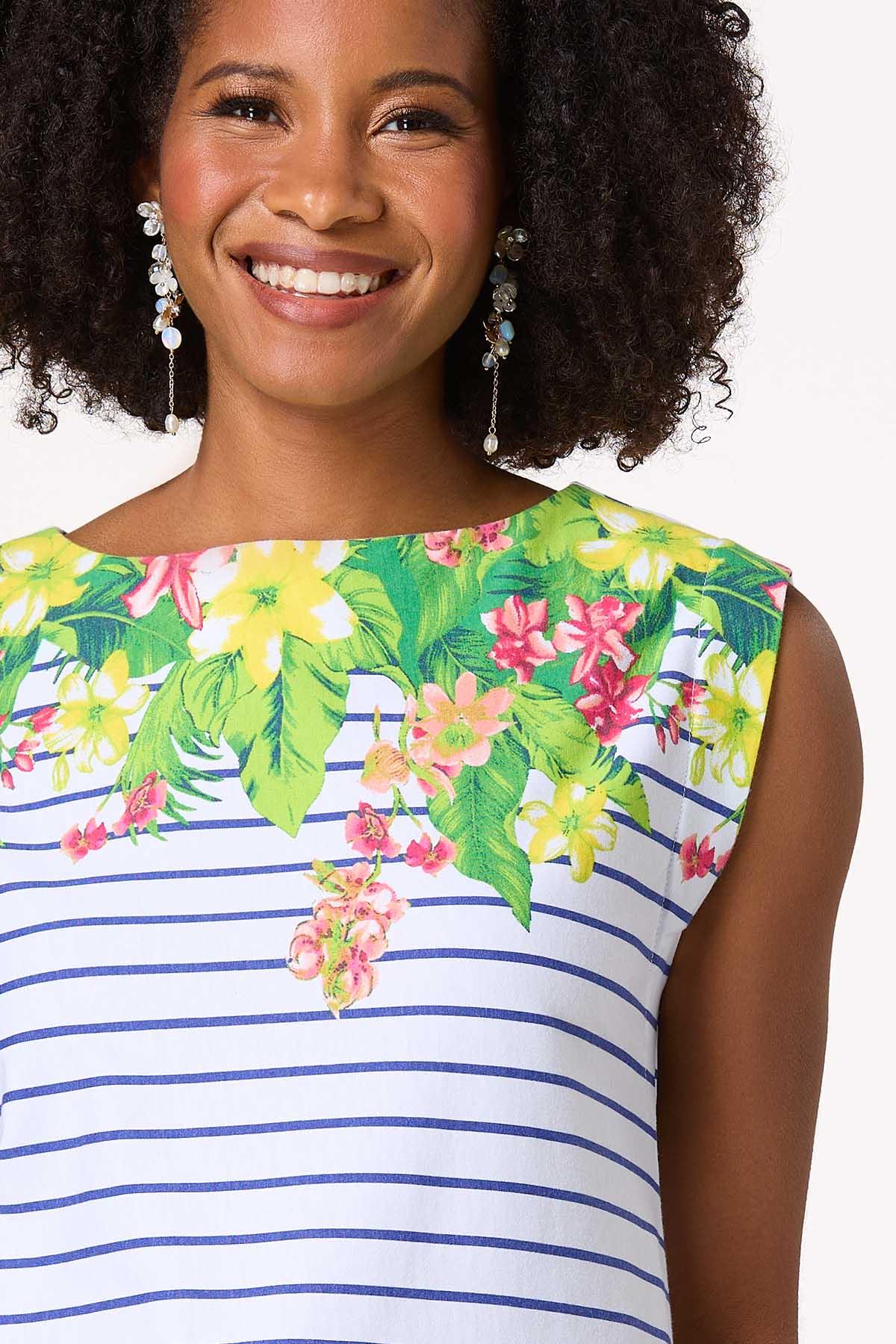 Stripe Floral Top