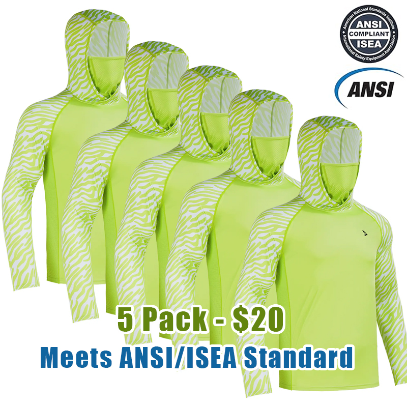 ☀️8/9-Pack $24☀️Men’s UPF 50+ Sun Protection Hoodie with UV Detection
