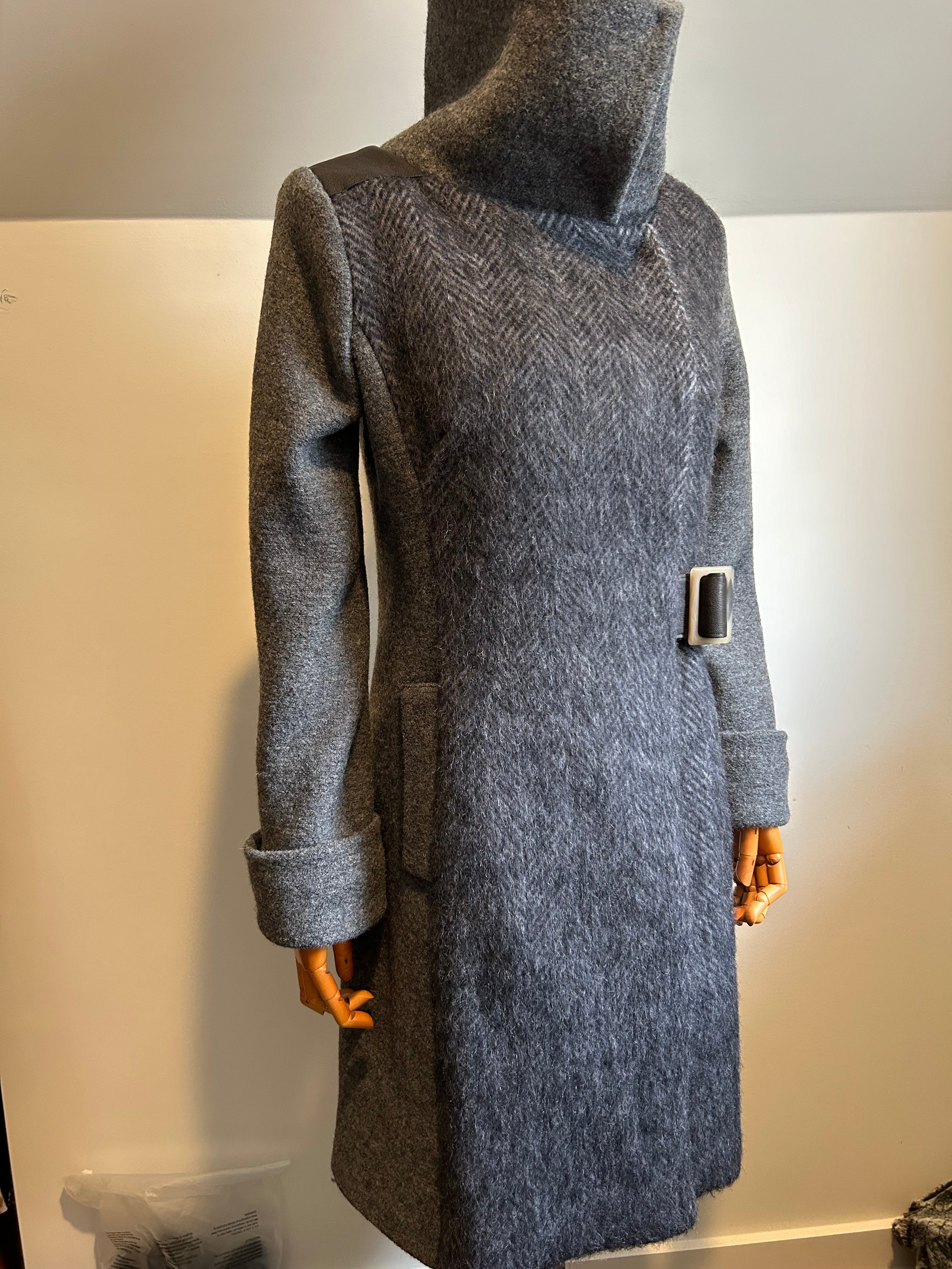 PEPPER ALPACA COWL NECK COAT