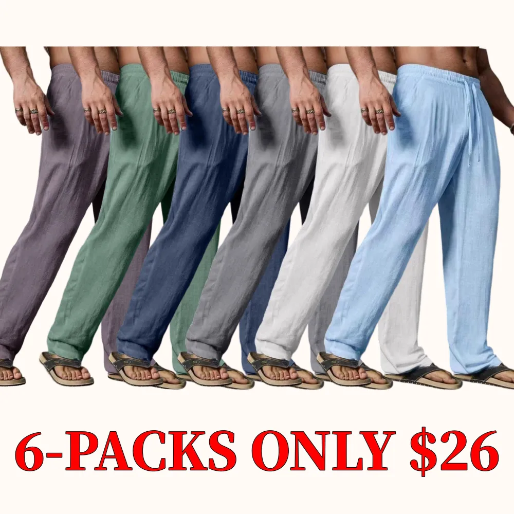 Men's Summer Casual Retro Linen Trousers