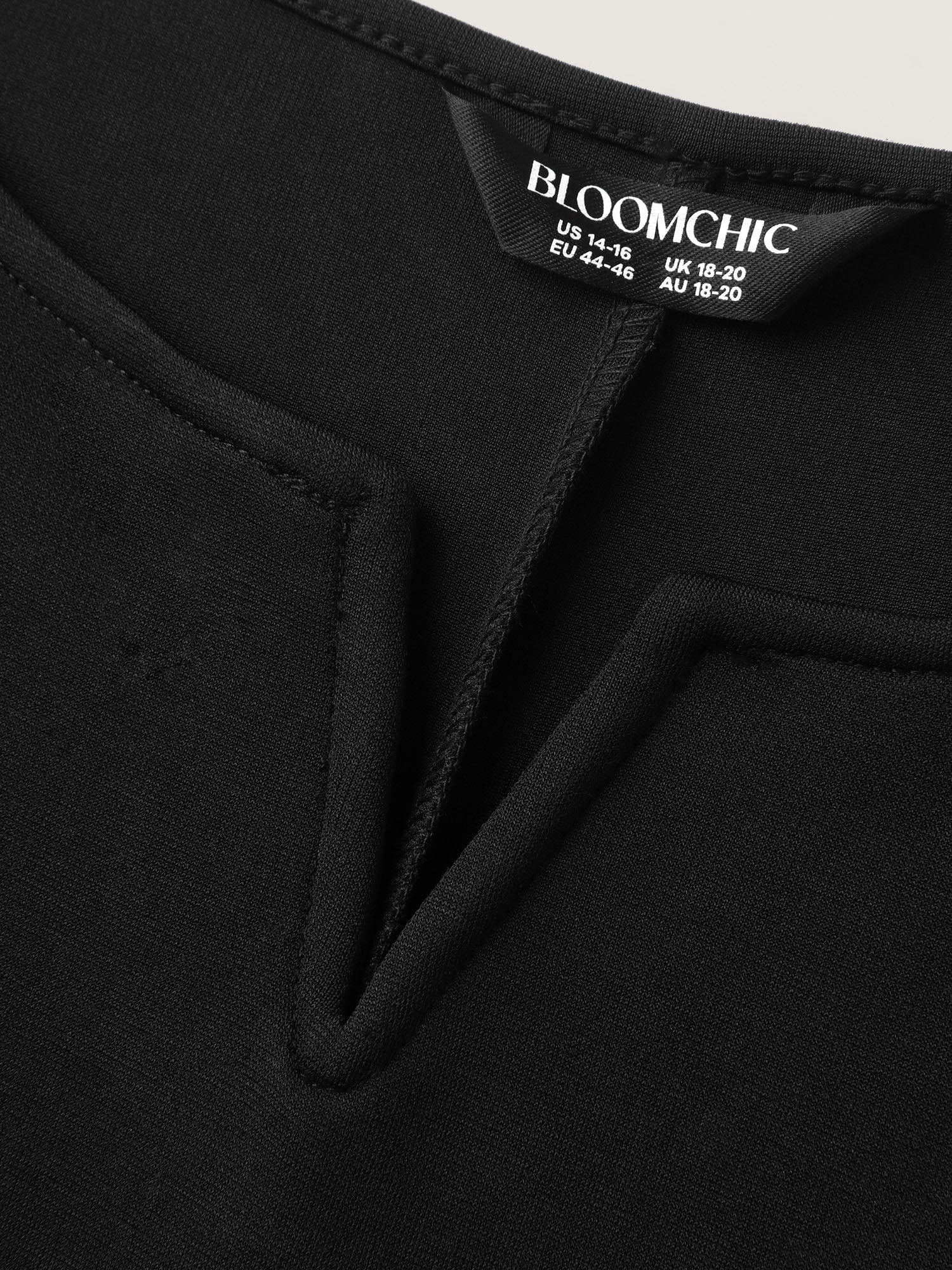 Stretchy Waist Pleated Midi Dress