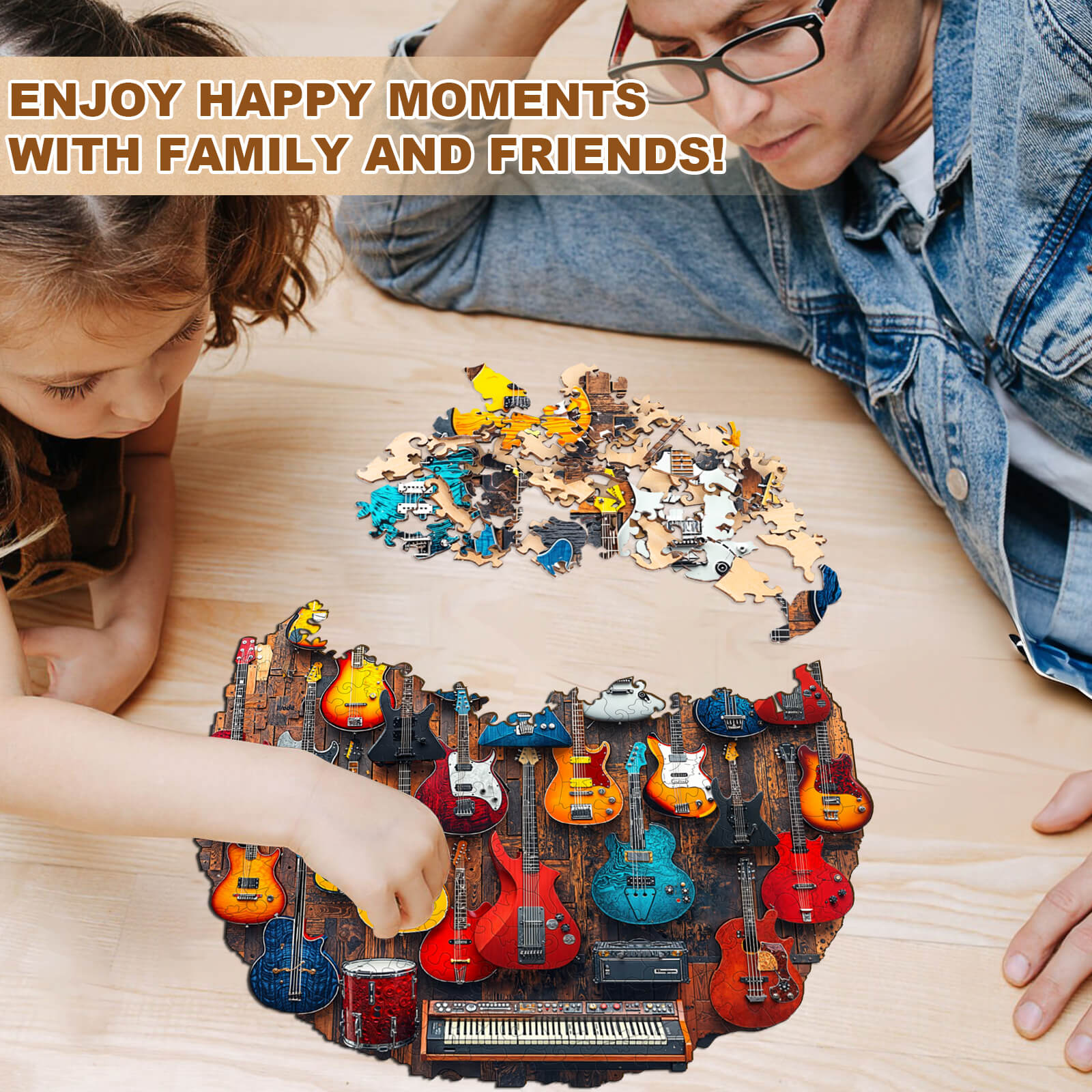 Guitar Wall Wooden Jigsaw Puzzle