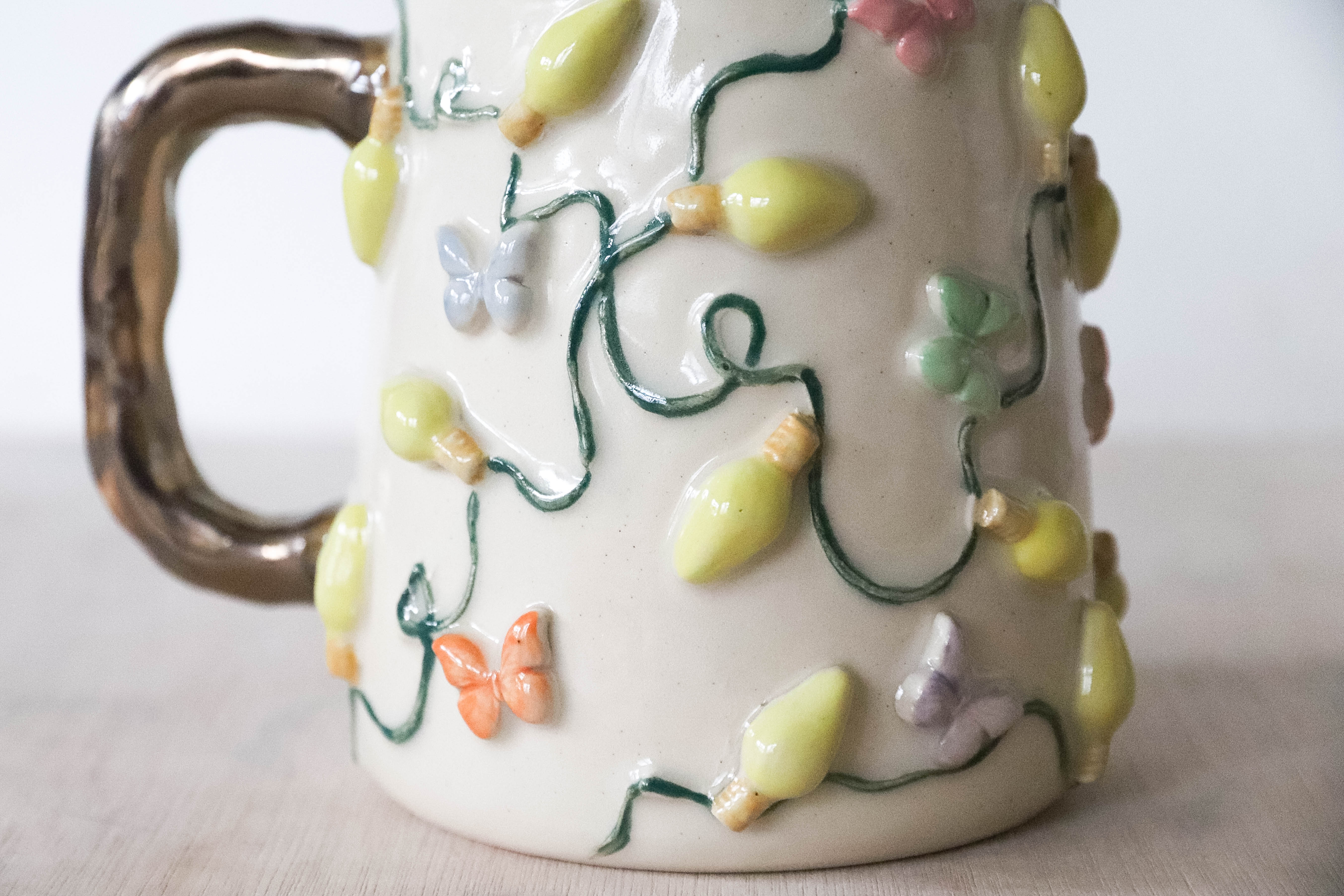Butterfly Fairy Lights Stoneware Mug