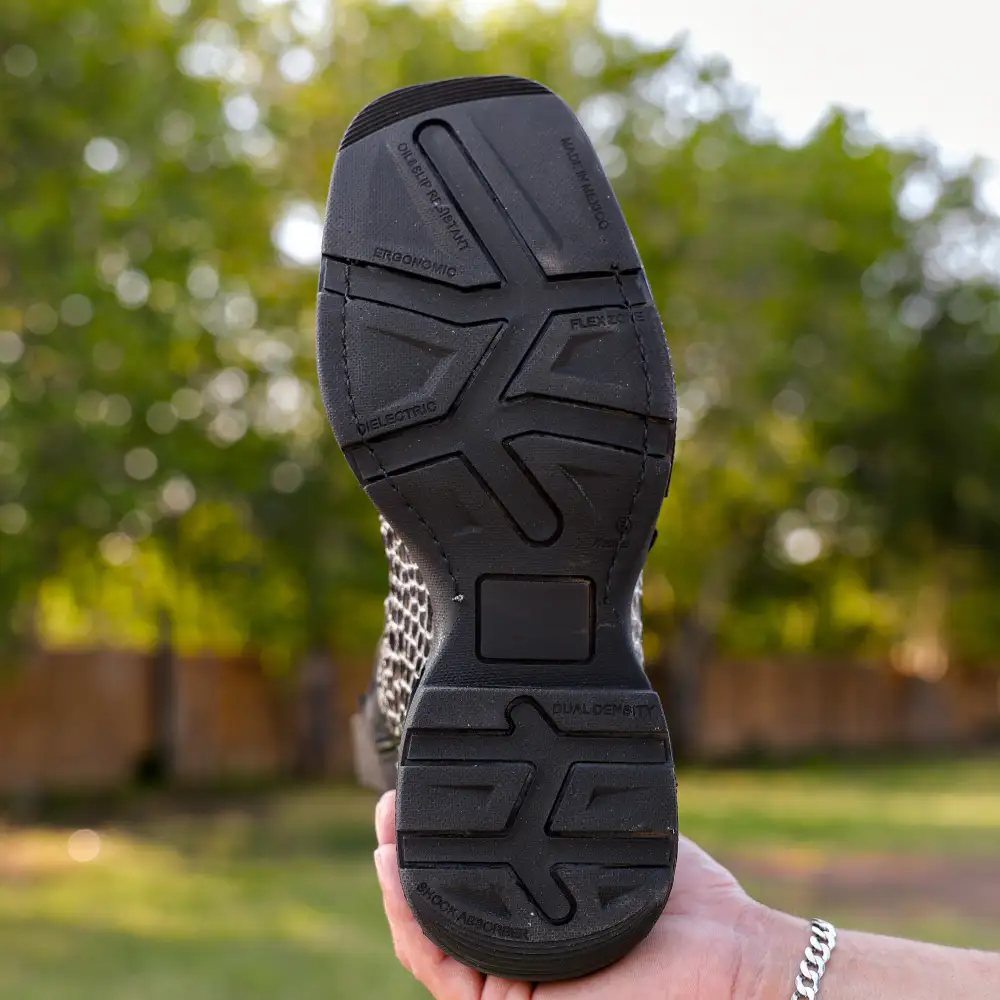 Eclipse Caiman Neck Leather Boots With 3D Lightweight BLACK EDITION Sole - Composite Toe