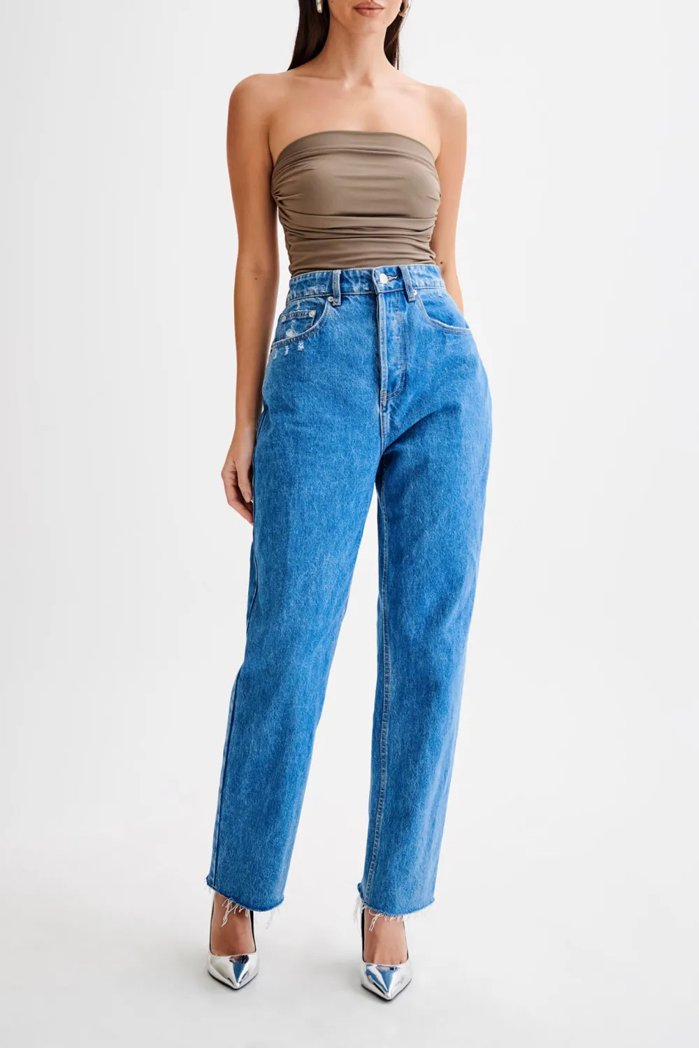 Recycled Nylon Ruched Bodysuit