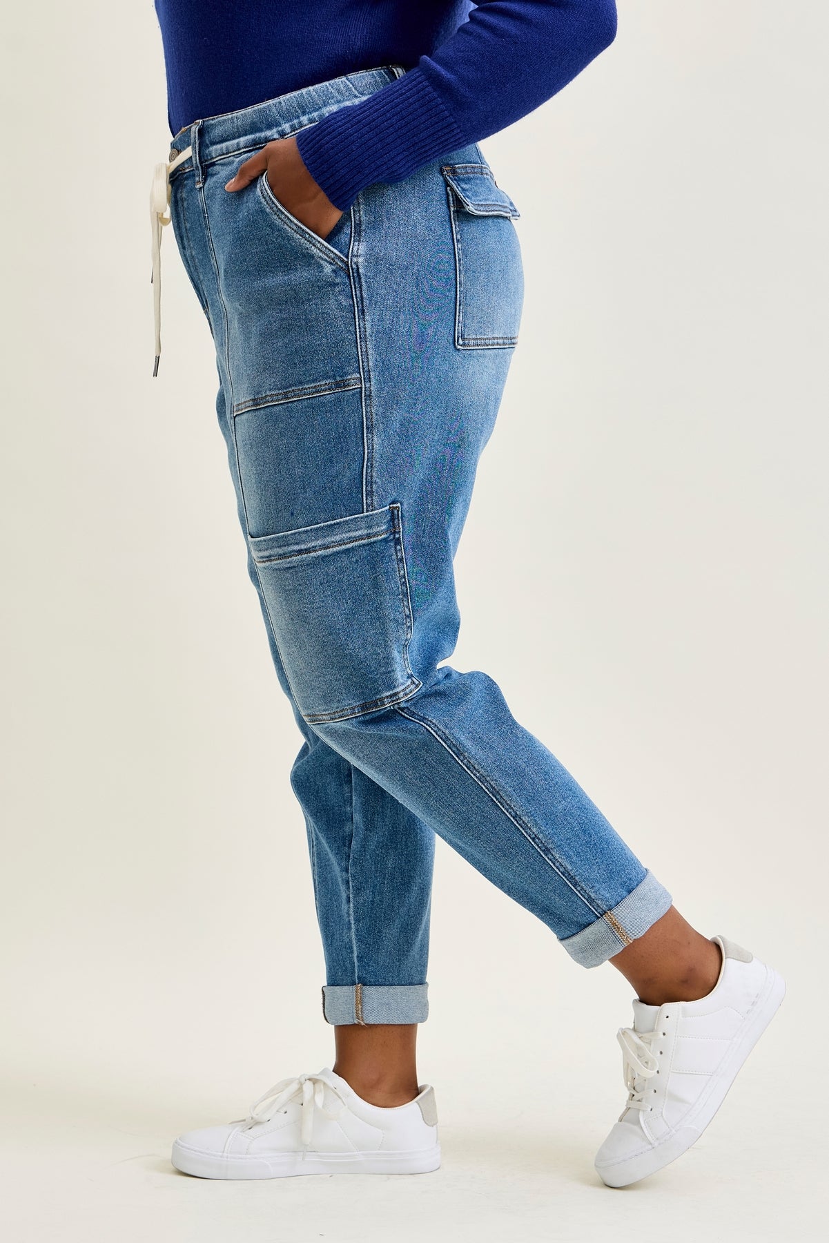 Darlene High Rise Cuffed Cargo Jogger - PLUS