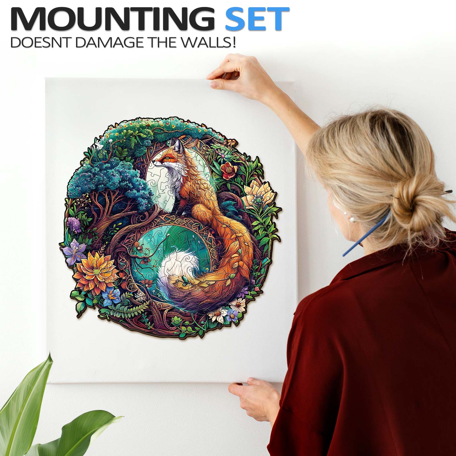 Yin Yang Fox-3 Wooden Jigsaw Puzzle