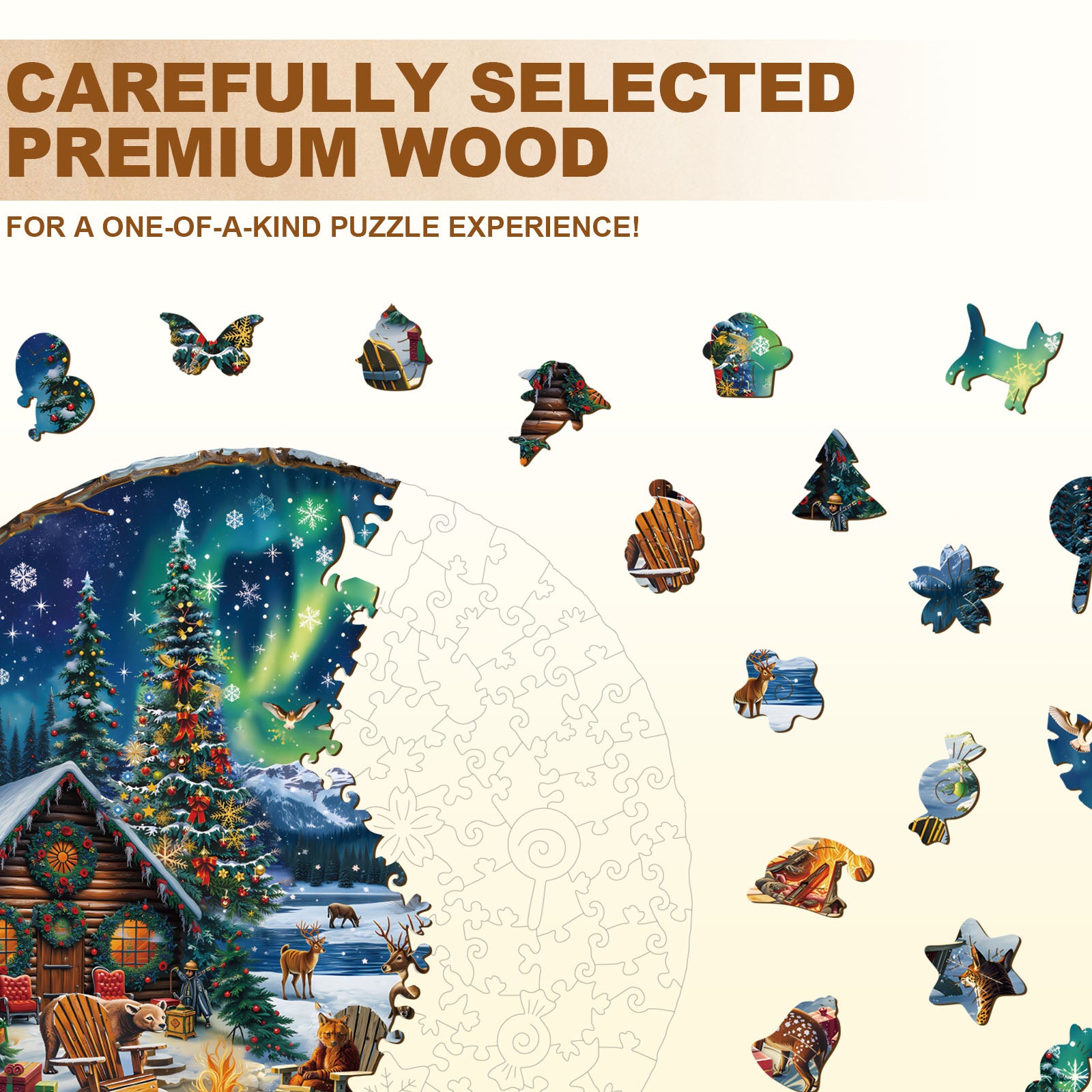 Aurora Christmas Eve Wooden Jigsaw Puzzle