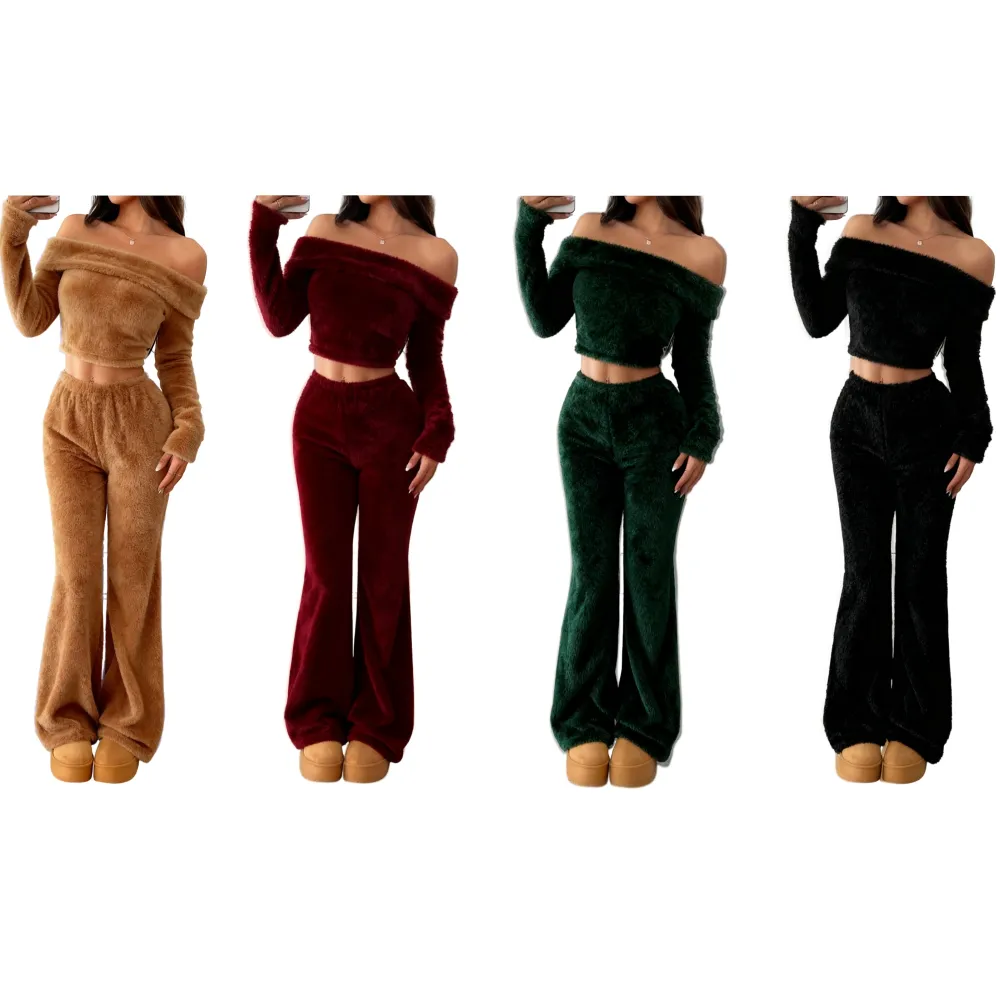 🔥Autumn and winter women's soft plush suit
