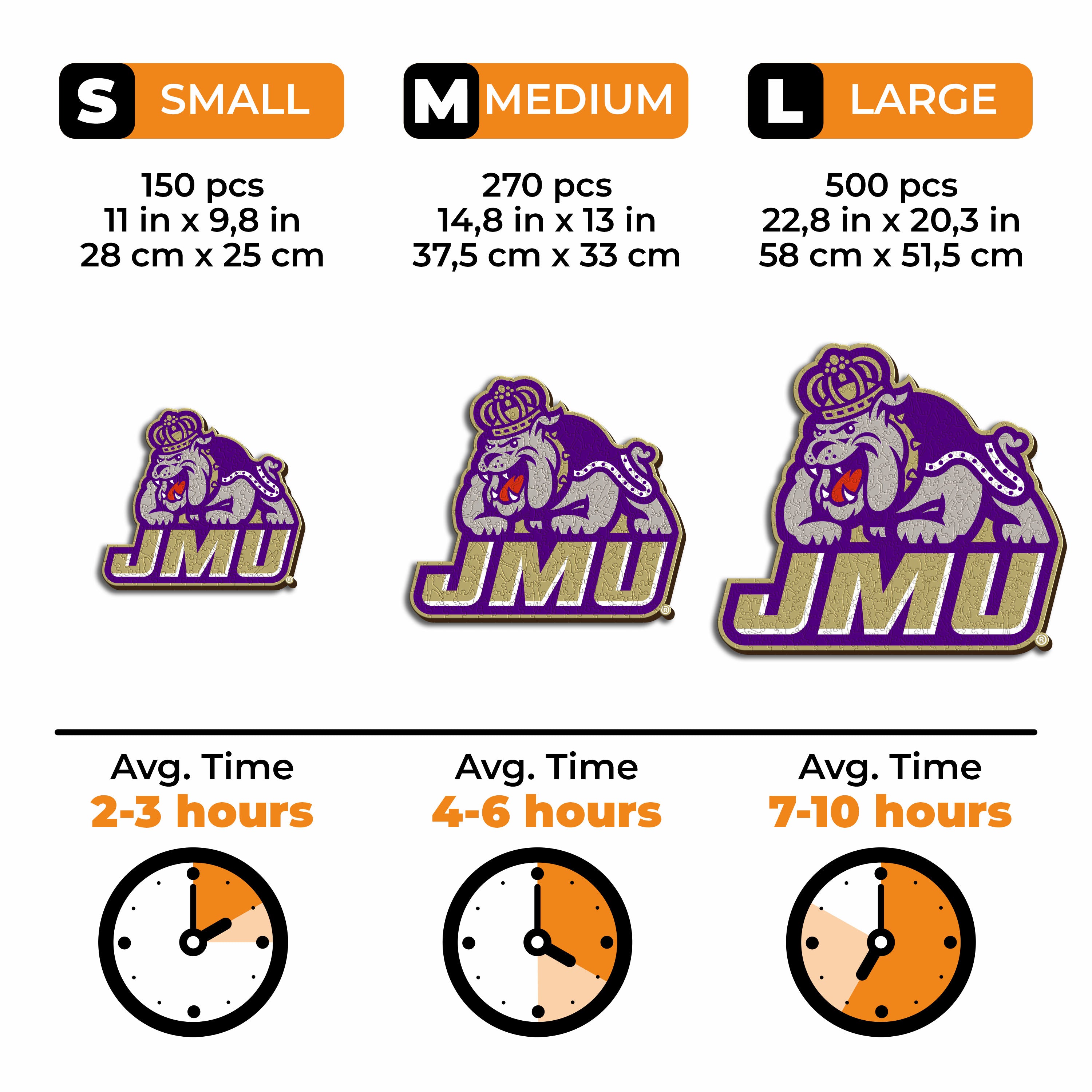 James Madison University Mascot - Wooden Puzzle
