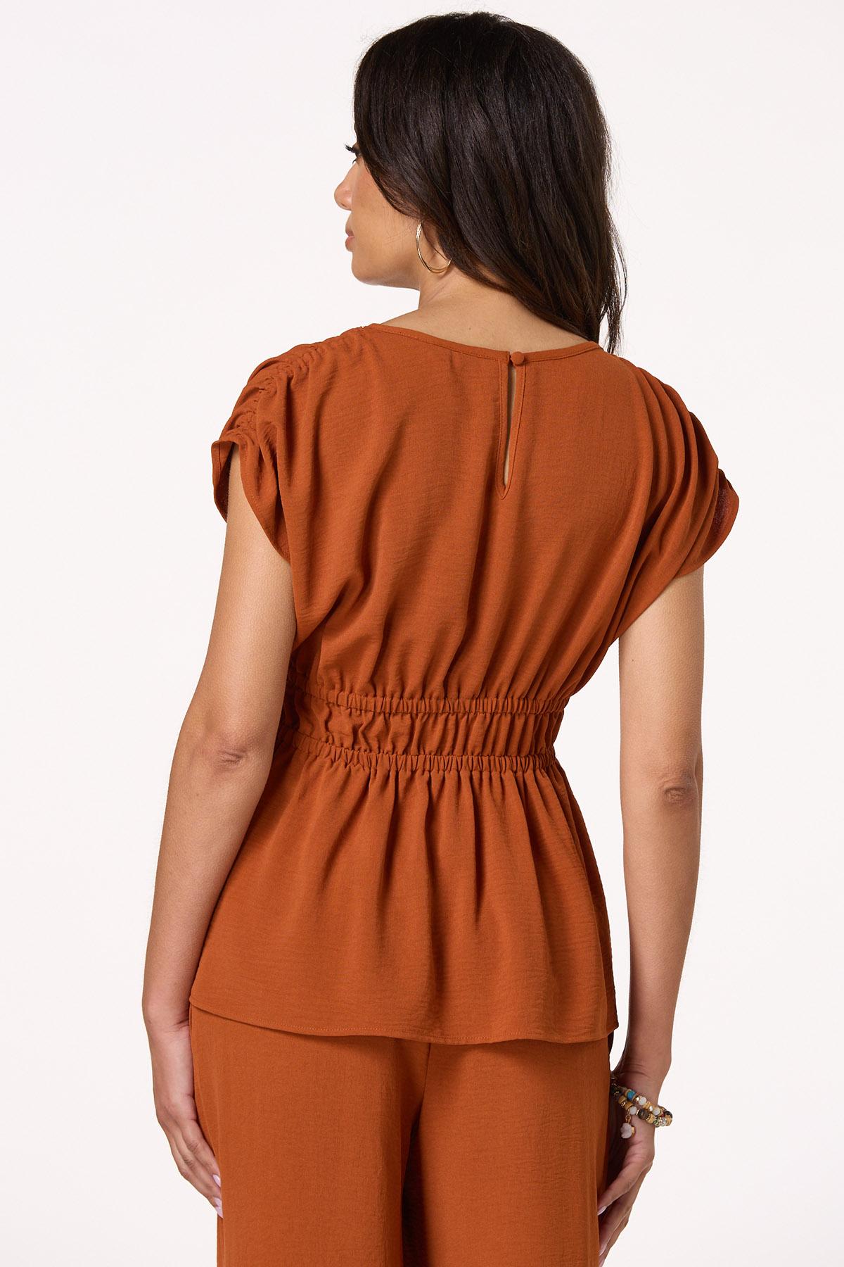 Embroidered Floral Airflow Cinch Top