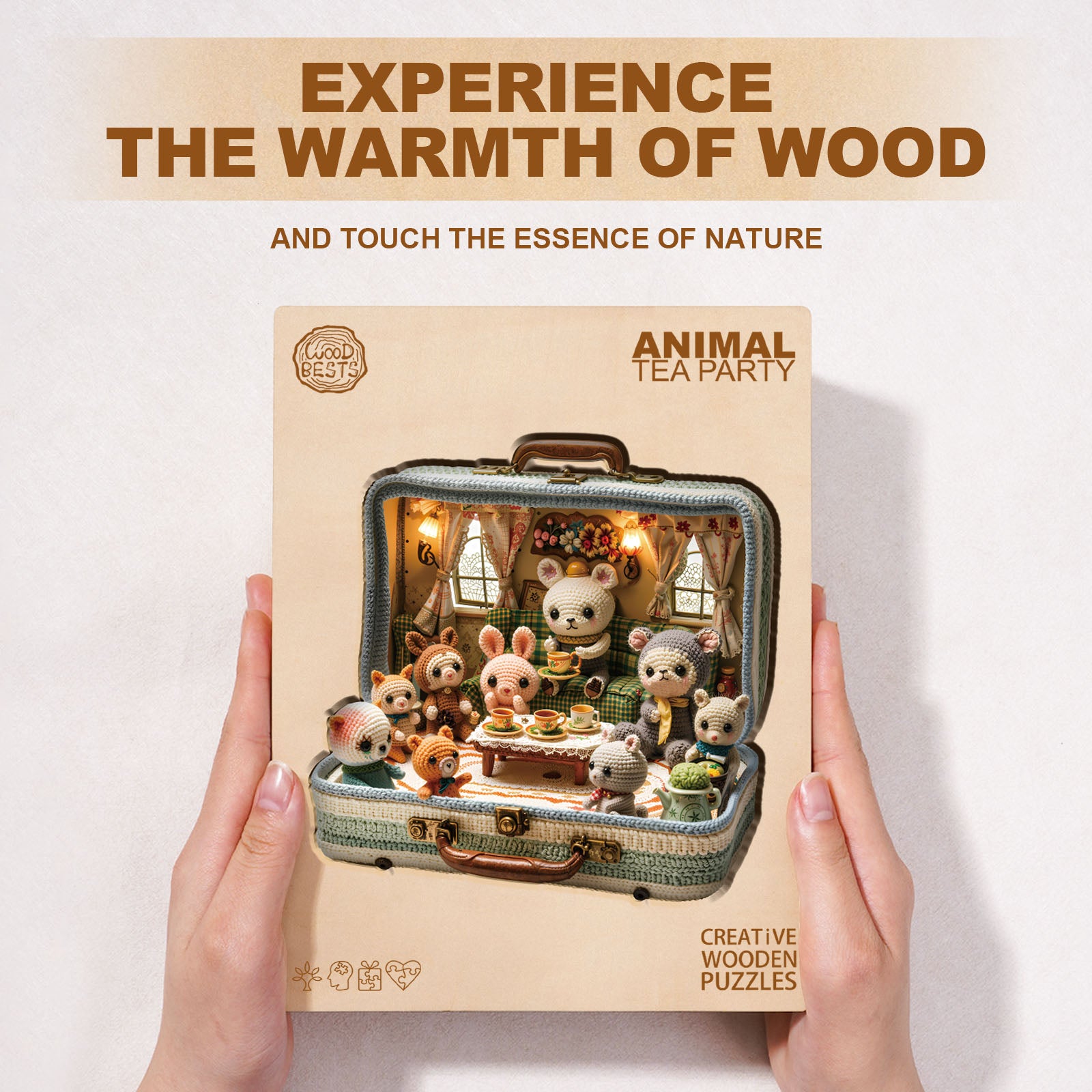 Animal Tea Party Wooden Jigsaw Puzzle