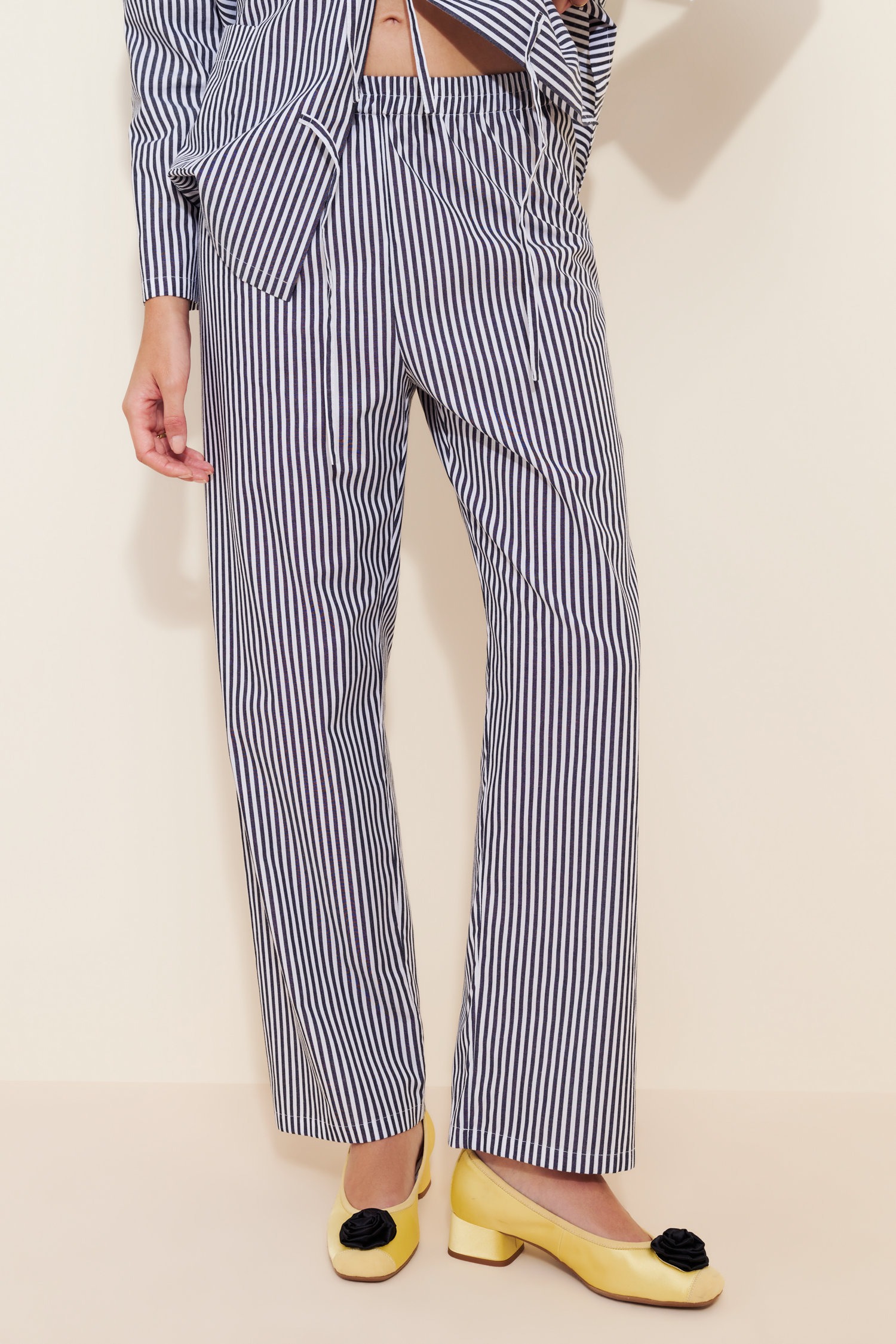 Poplin Striped Pajama Pants