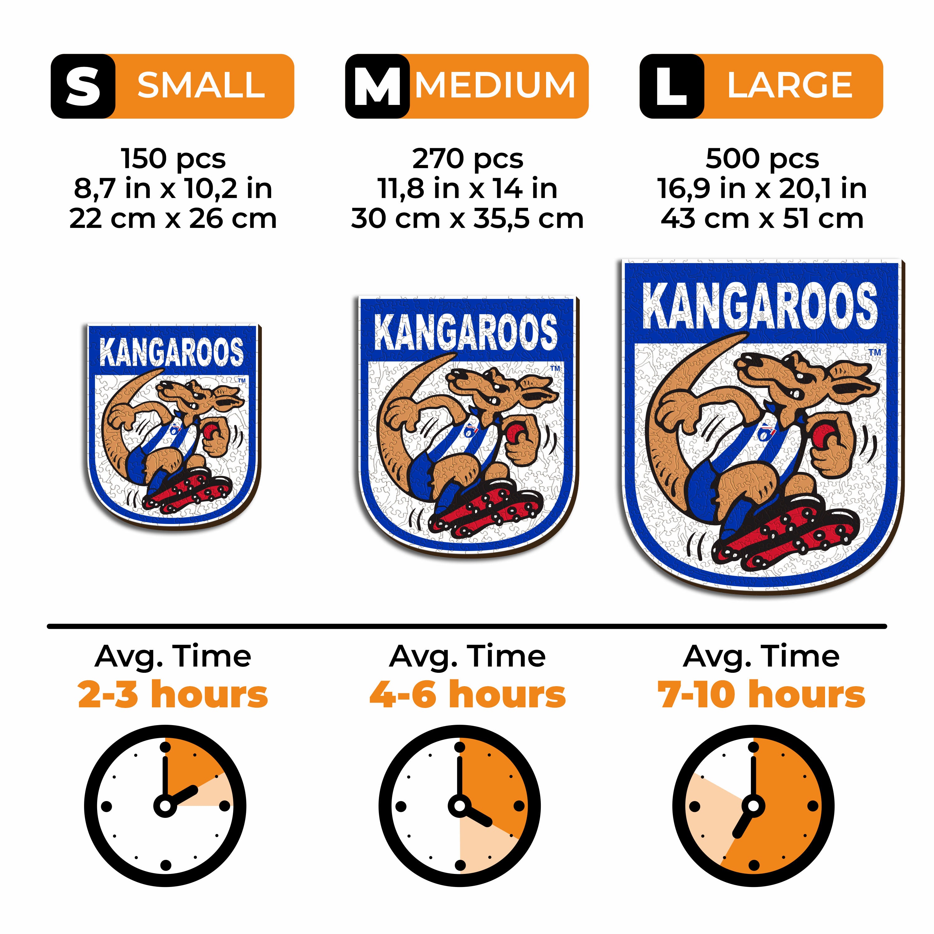 North Melbourne FC Retro Mascot - Wooden Puzzle
