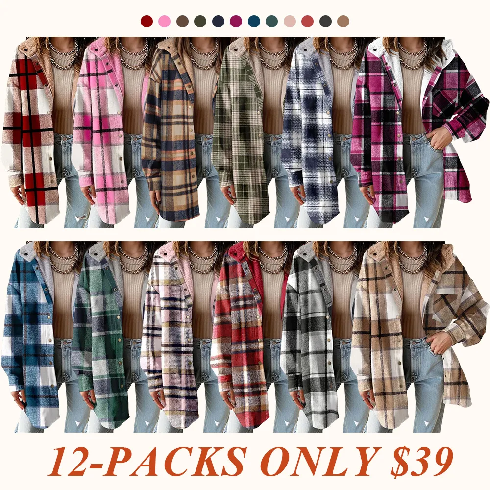 Women's Flannel Hooded Plaid