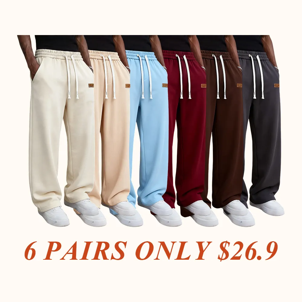 Men's Casual Pants Cotton Blend Stretch Comfortable Sports Casual Trousers