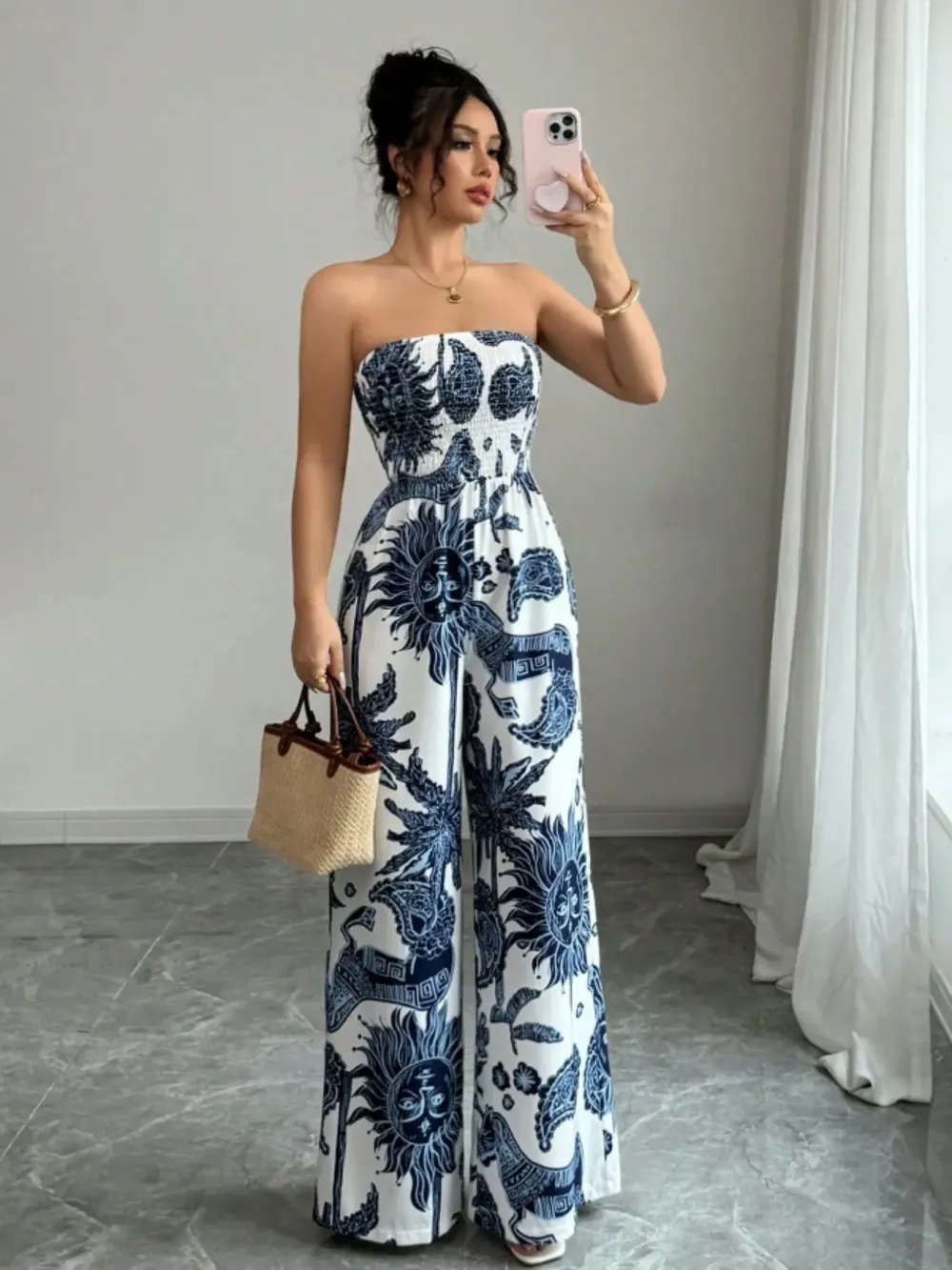 Women's Slim-Fit Casual Woven Jumpsuit